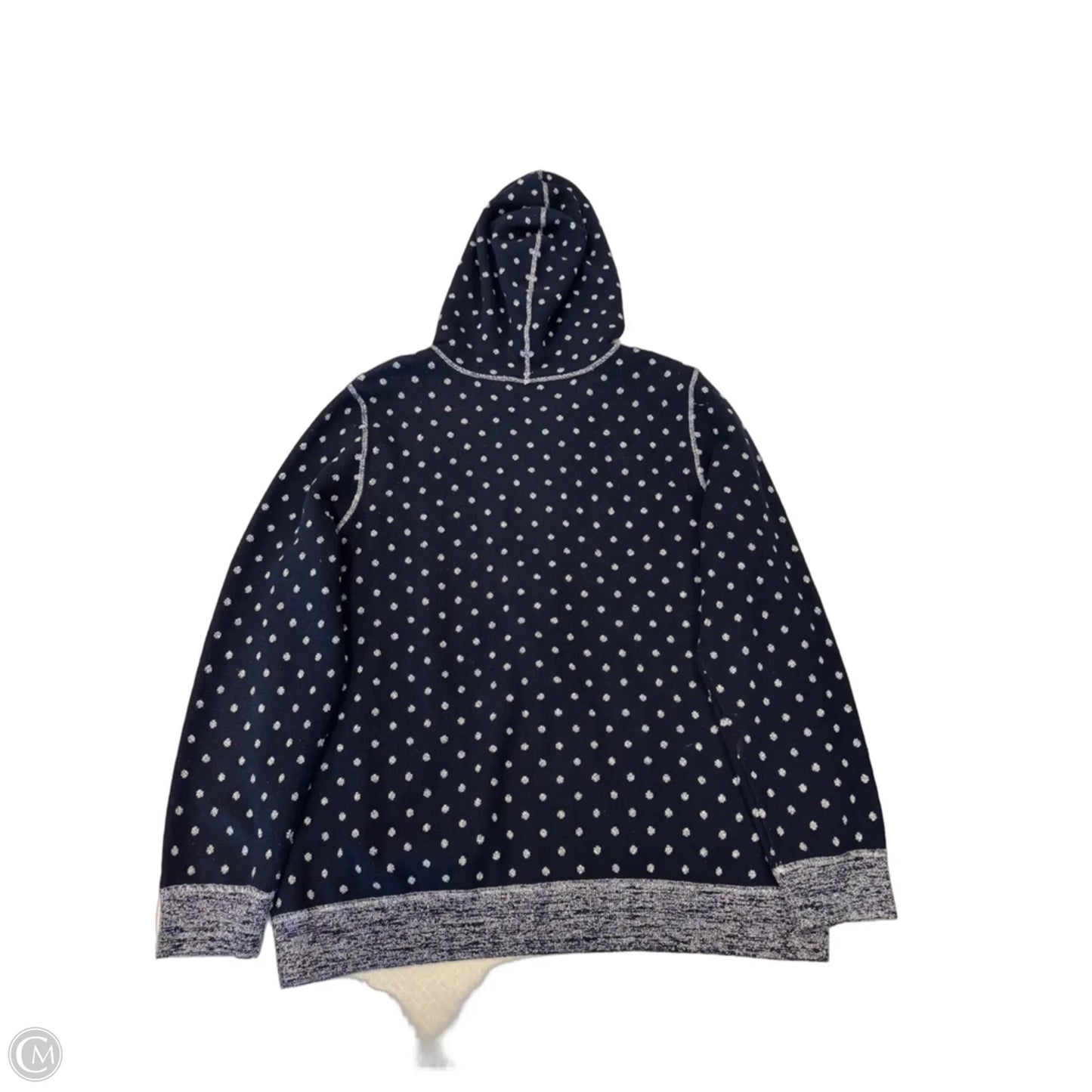 Jacket Shirt By Chicos In Blue & Silver, Size: Xl