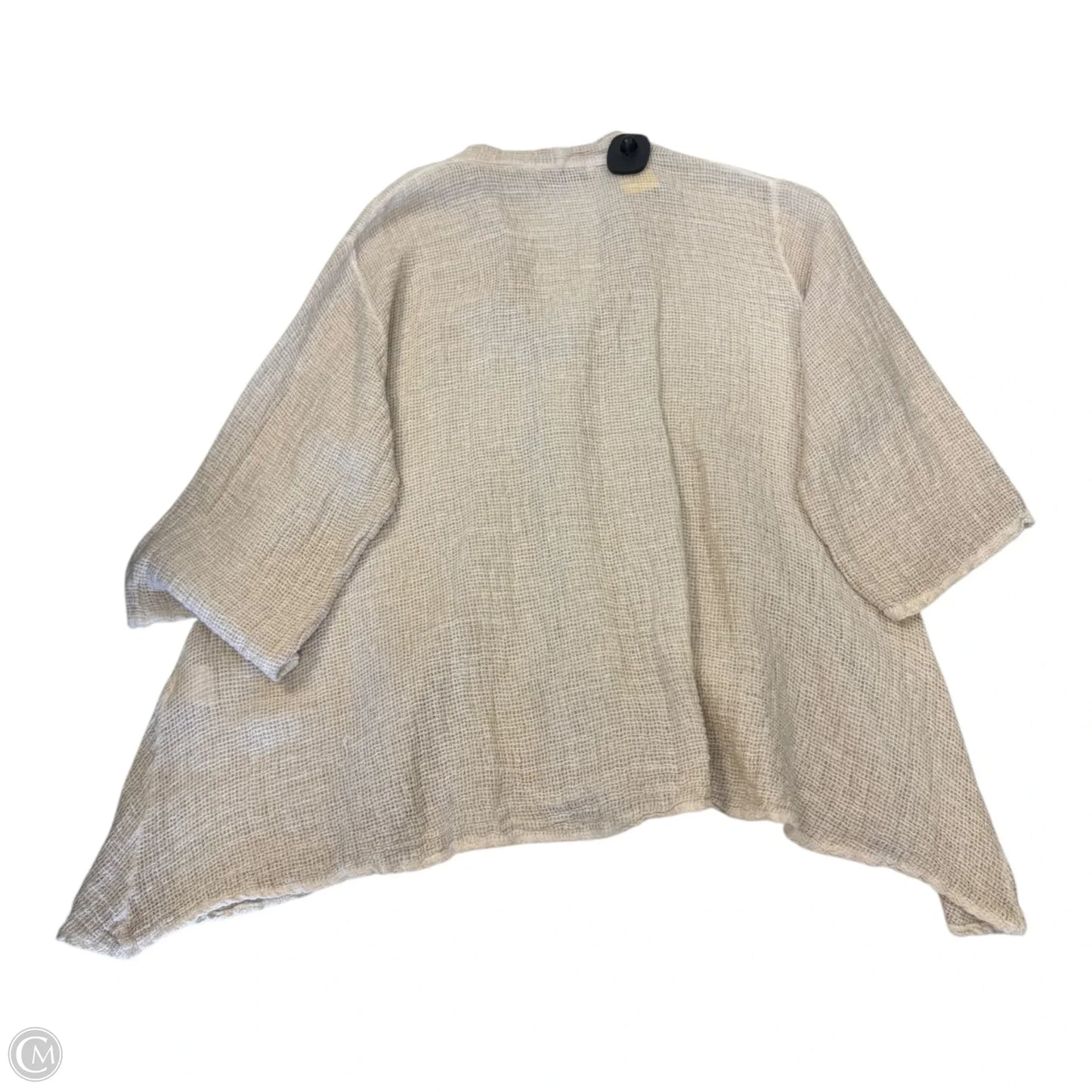 Tunic 3/4 Sleeve By Clothes Mentor In Tan, Size: S