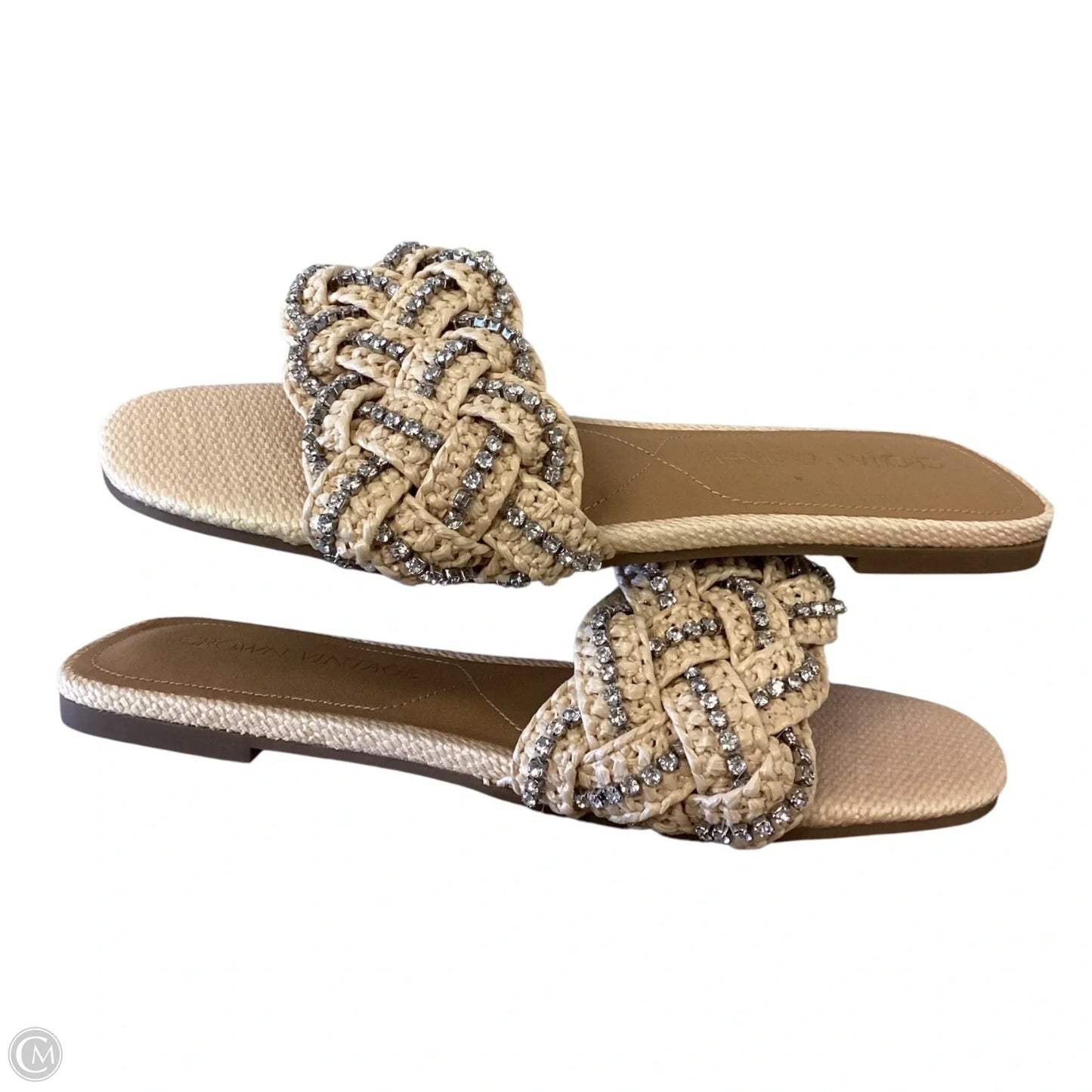 Sandals Flats By Crown Vintage In Cream, Size: 7.5