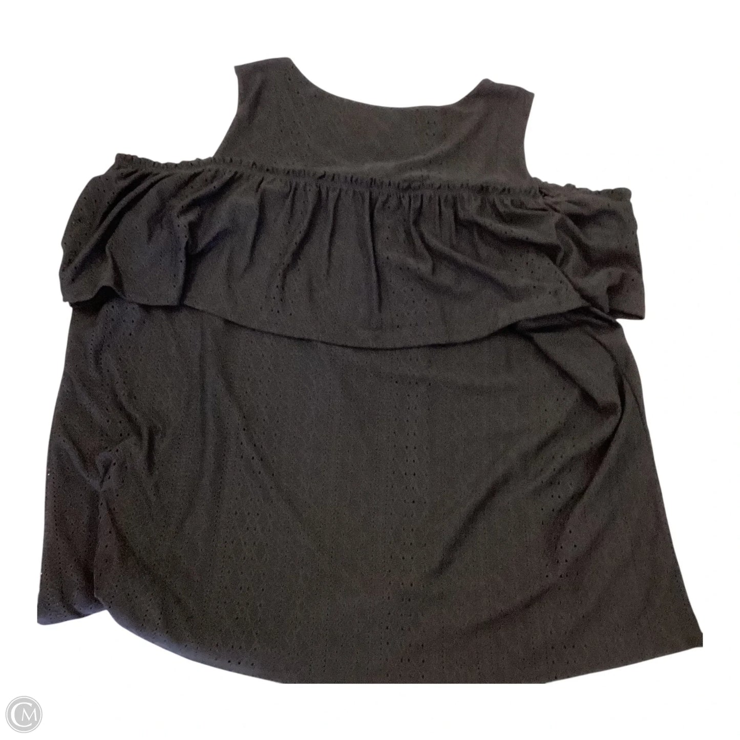 Top Short Sleeve By Susan Graver In Black, Size: 3x