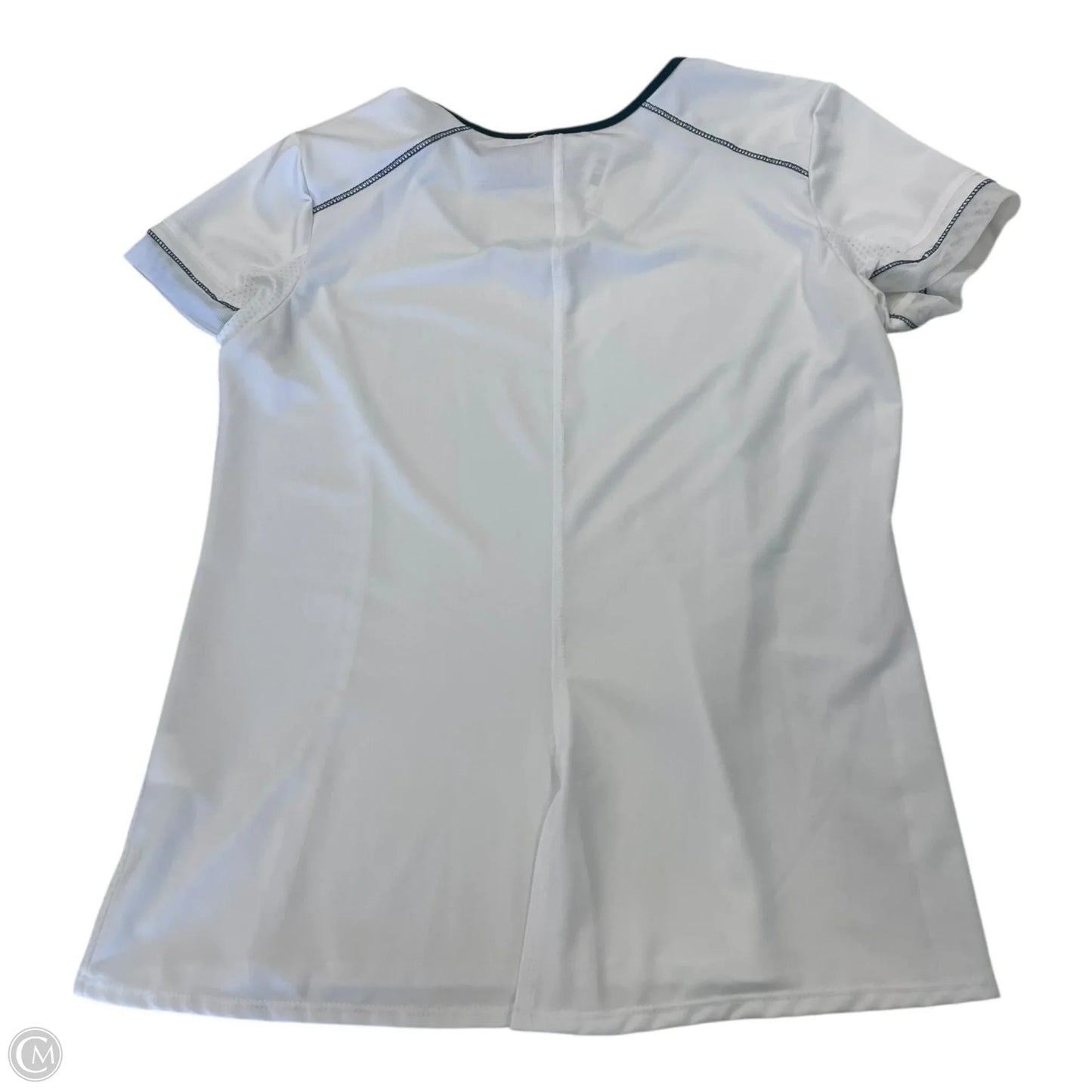 Athletic Top Short Sleeve By Clothes Mentor In Green & White, Size: L