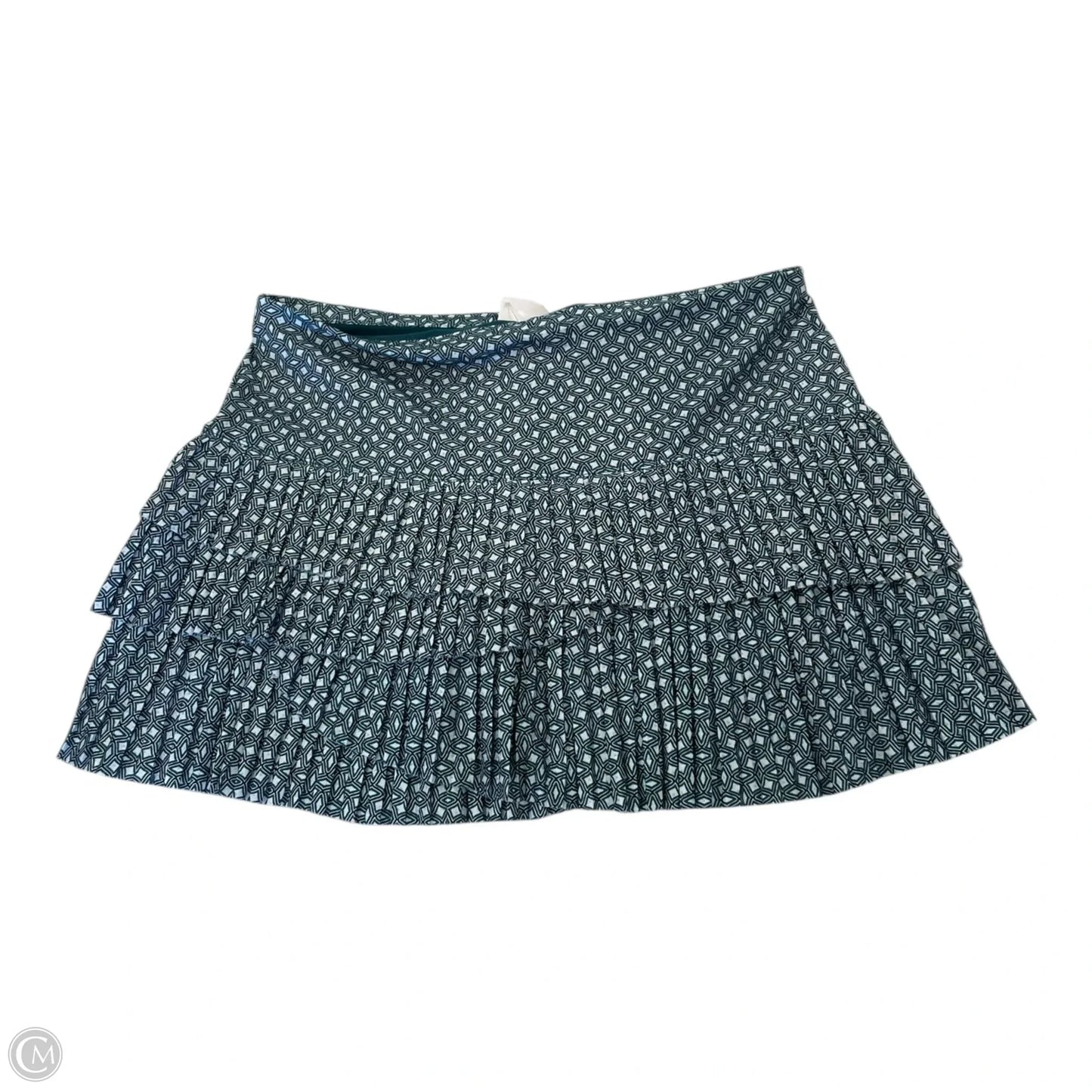 Athletic Skort By Clothes Mentor In Green & White, Size: M