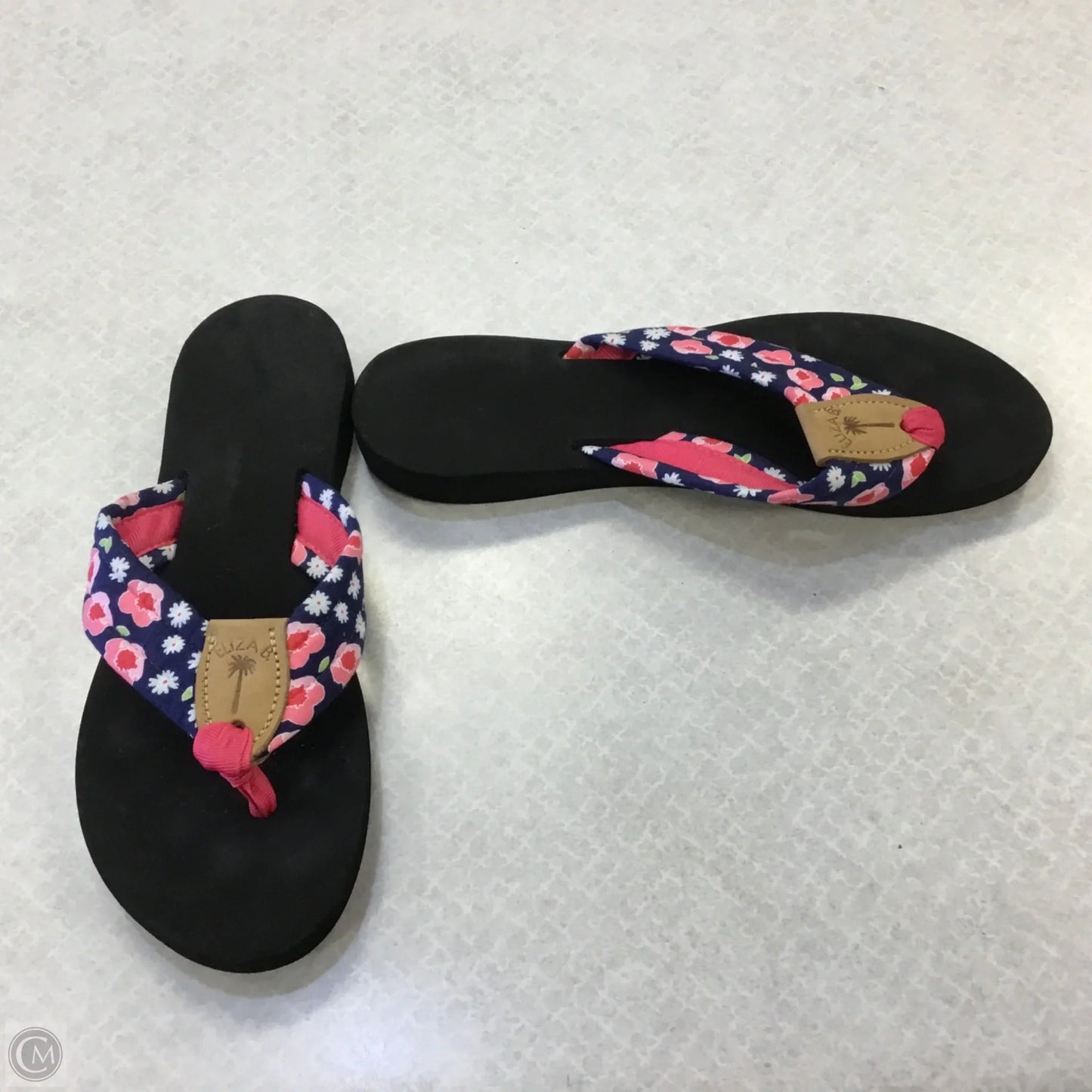 Sandals Flip Flops By Clothes Mentor In Floral Print, Size: 9