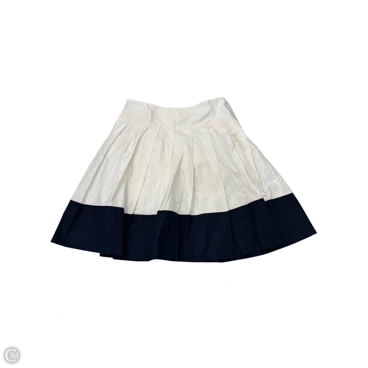 Skirt Midi By Banana Republic In Blue & White, Size: 6