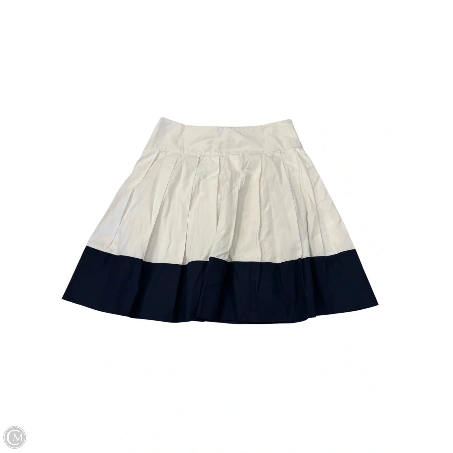 Skirt Midi By Banana Republic In Blue & White, Size: 6