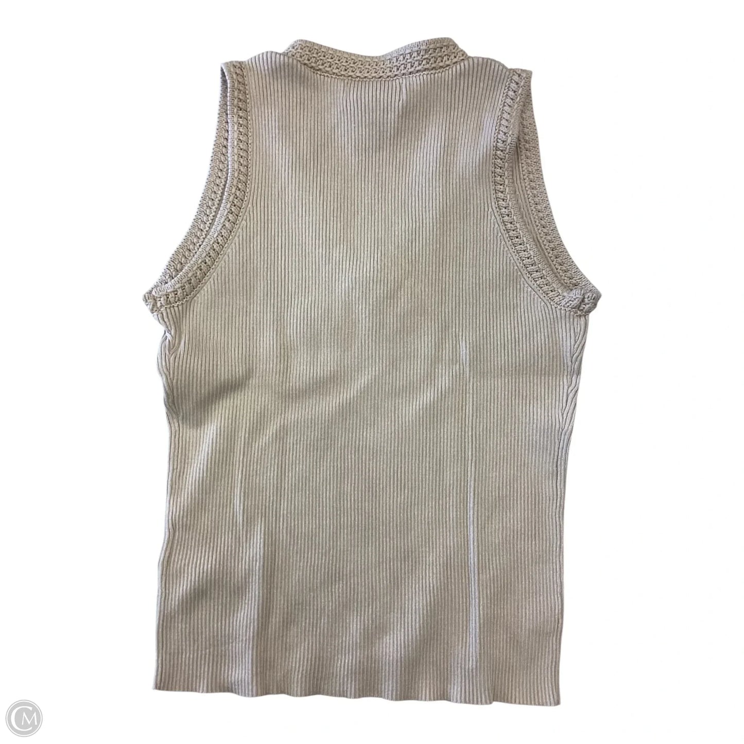 Top Sleeveless By H For Halston In Beige, Size: Xs