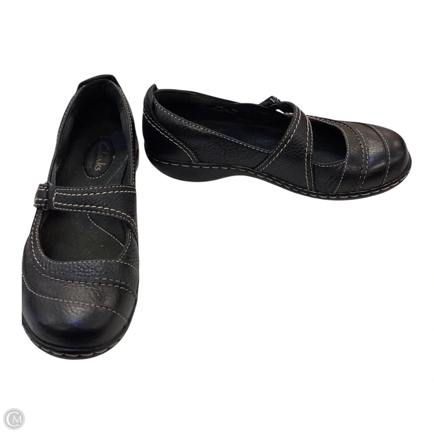 Shoes Flats By Clarks In Black, Size: 6.5