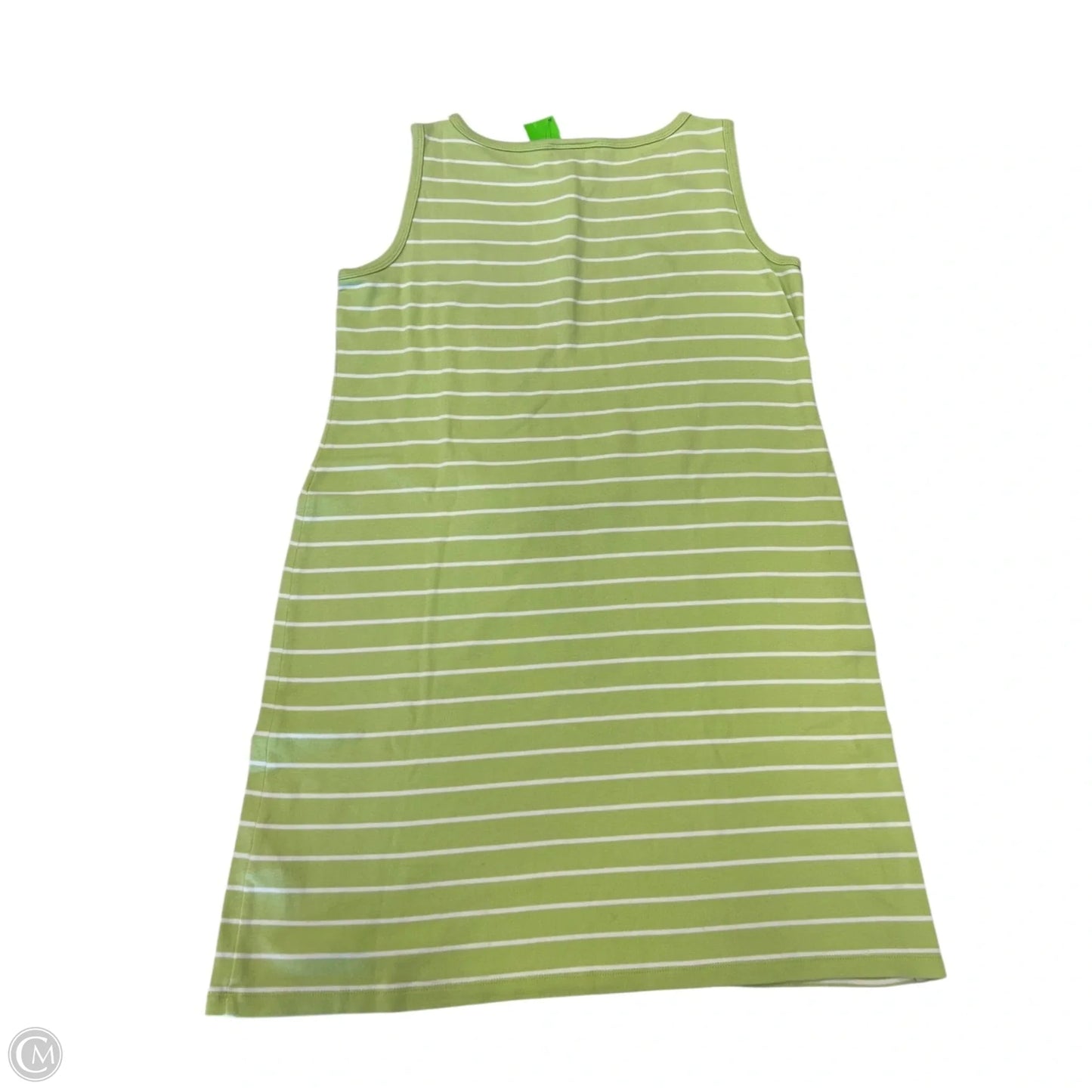 Dress Casual Midi By Lauren By Ralph Lauren In Green & White, Size: Lp
