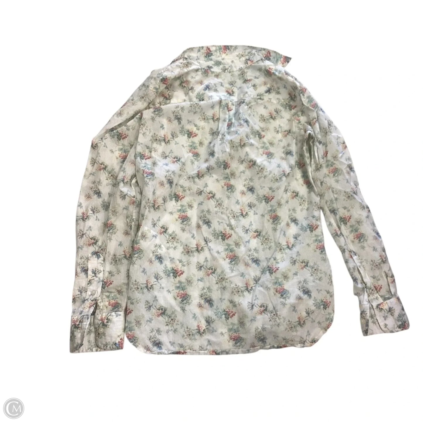 Top Long Sleeve By Lauren By Ralph Lauren In Floral Print, Size: Xsp
