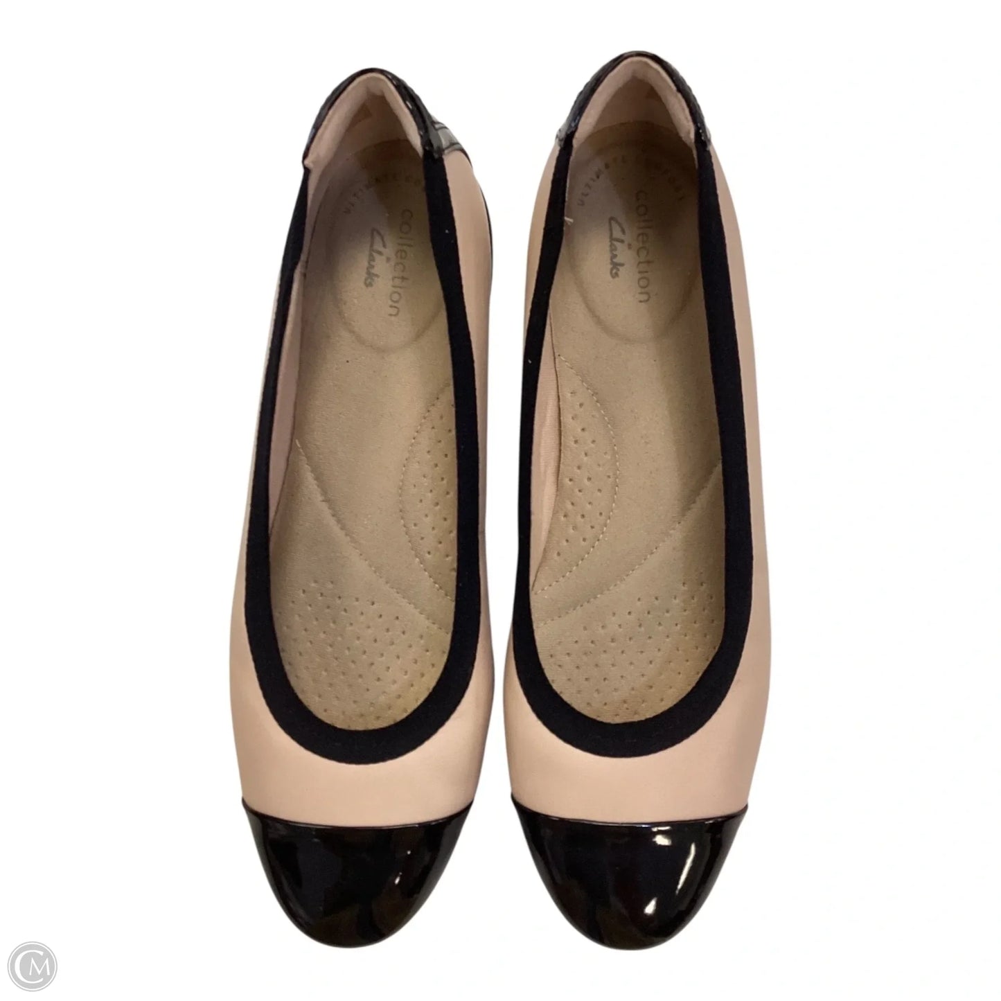 Shoes Flats By Clarks In Black & Pink, Size: 7.5