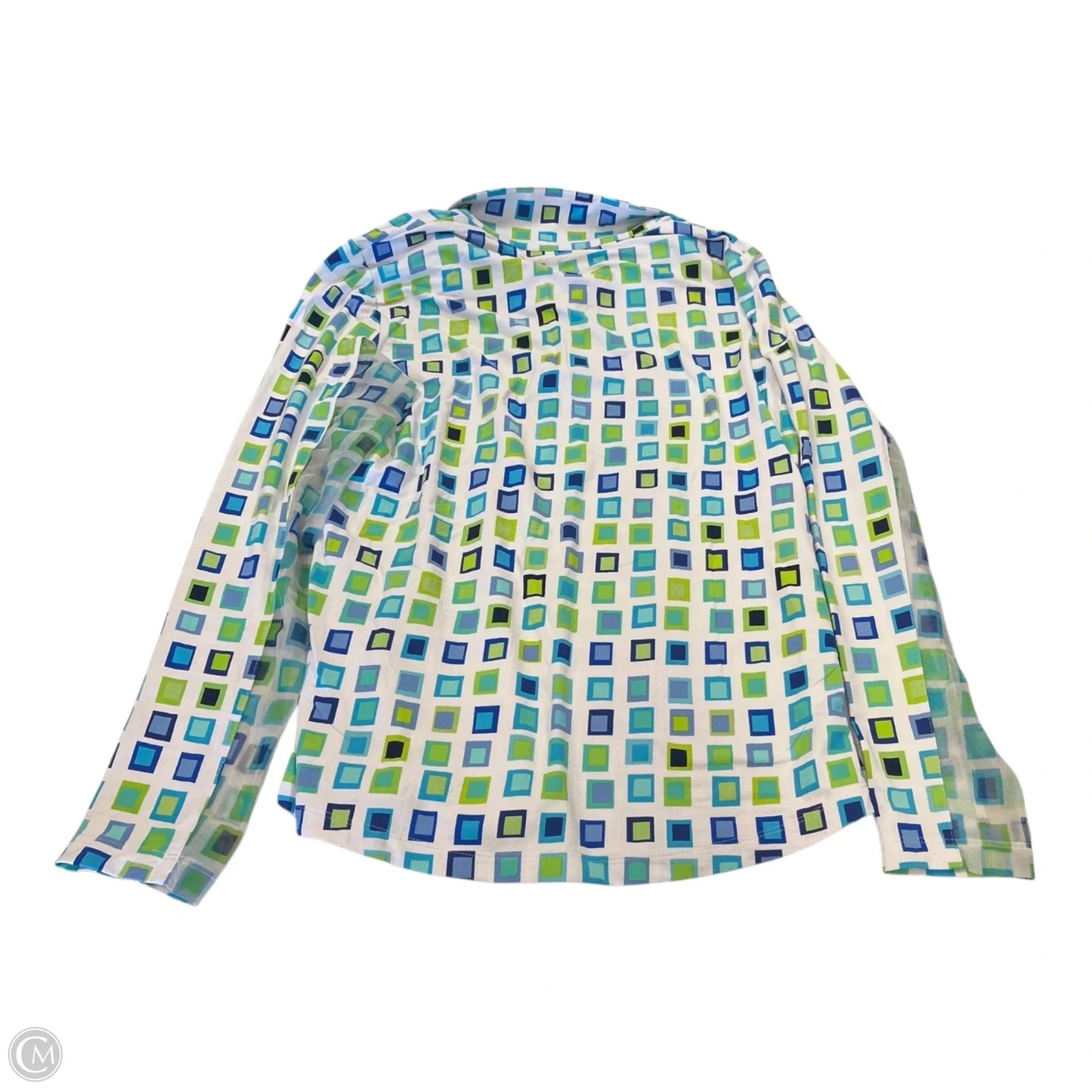 Athletic Top Long Sleeve Collar By Ibkul In Multi-colored, Size: M