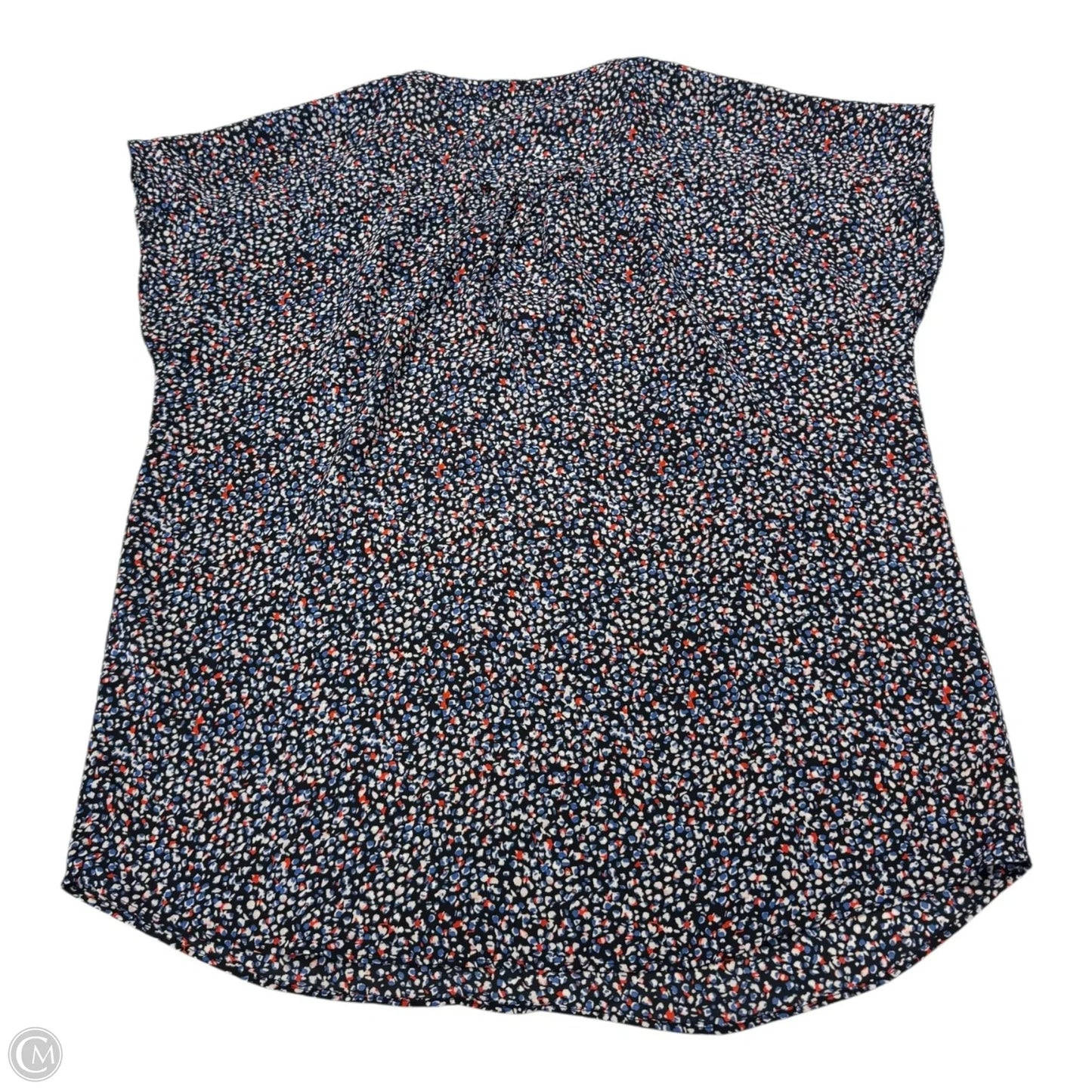 Top Short Sleeve By Banana Republic In Blue & Red, Size: M