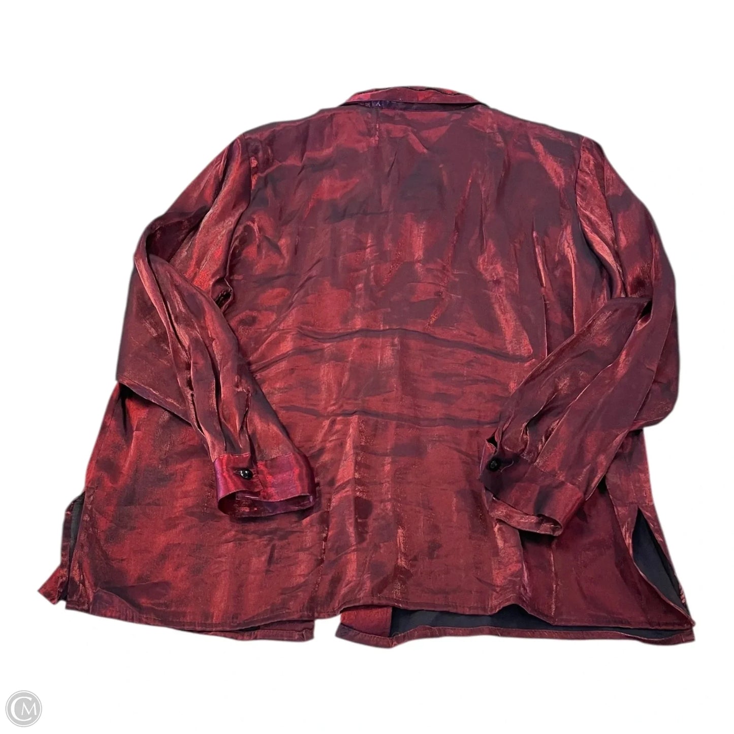 Jacket Shirt By Impressions In Red, Size: 1x