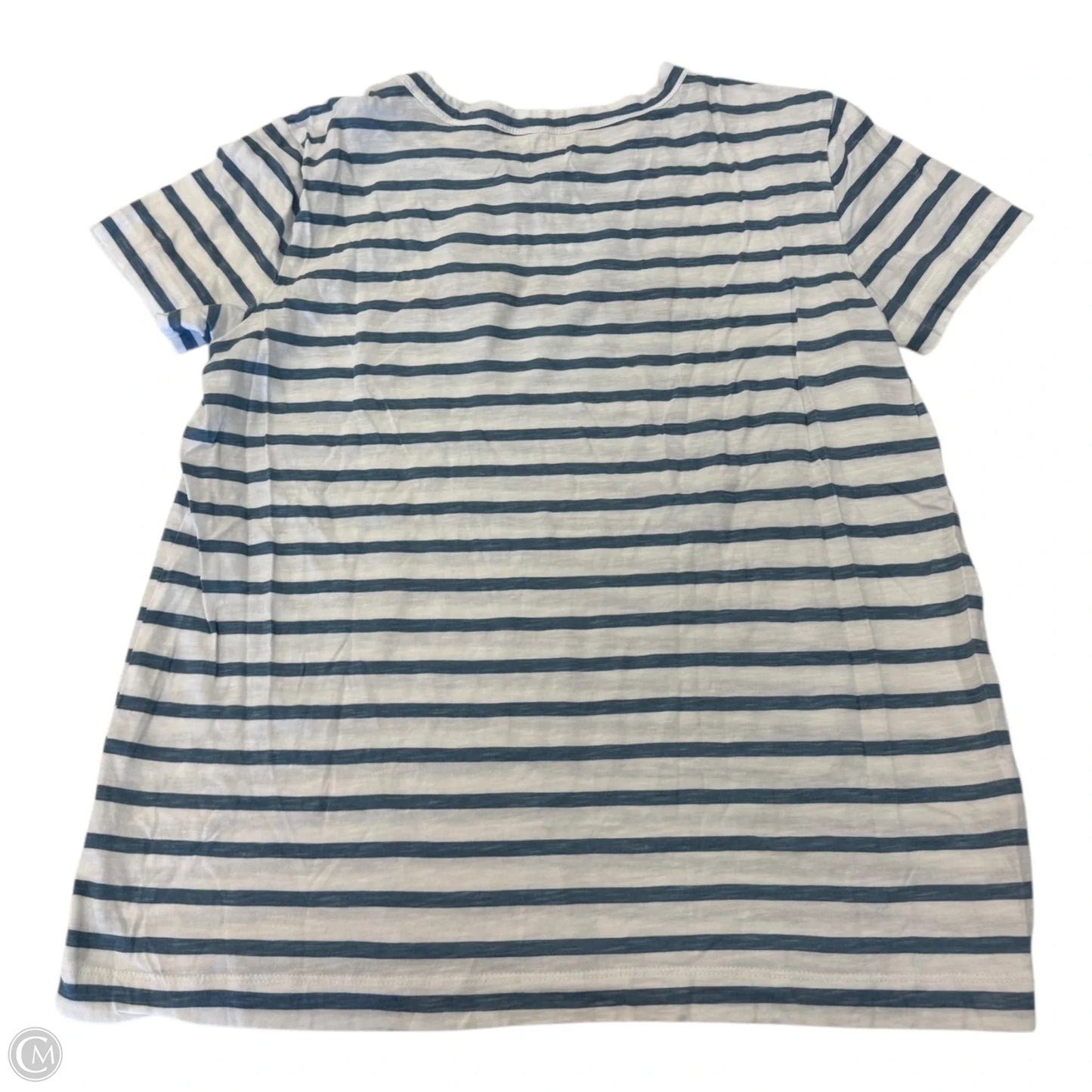 Top Short Sleeve By Loft In Striped Pattern, Size: M