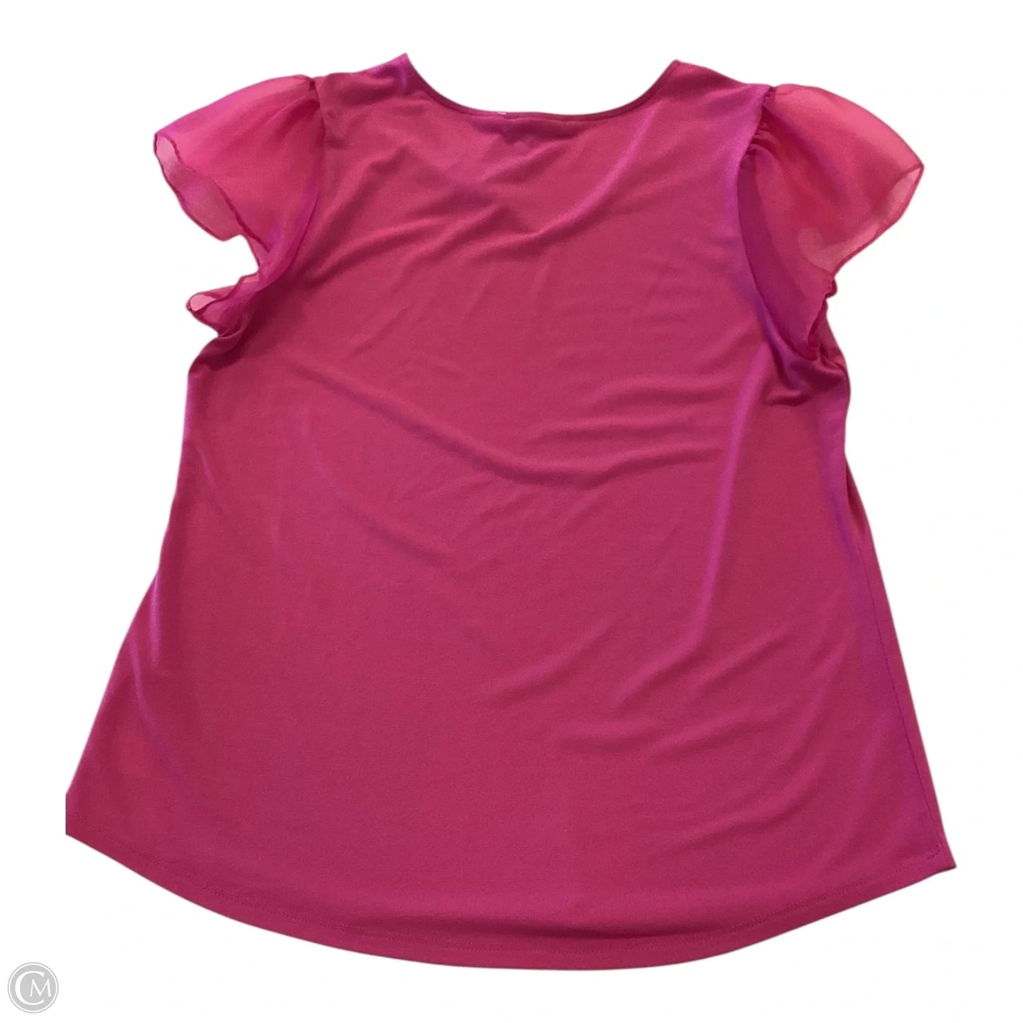 Top Short Sleeve By Adrianna Papell In Pink, Size: M