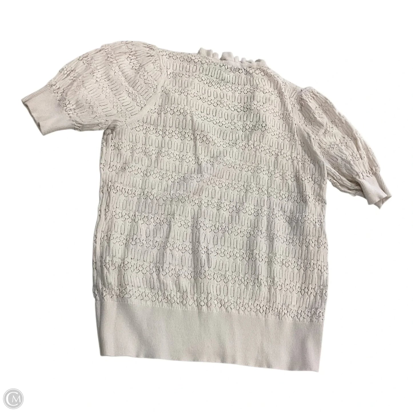 Top Short Sleeve By Loft In Cream, Size: M