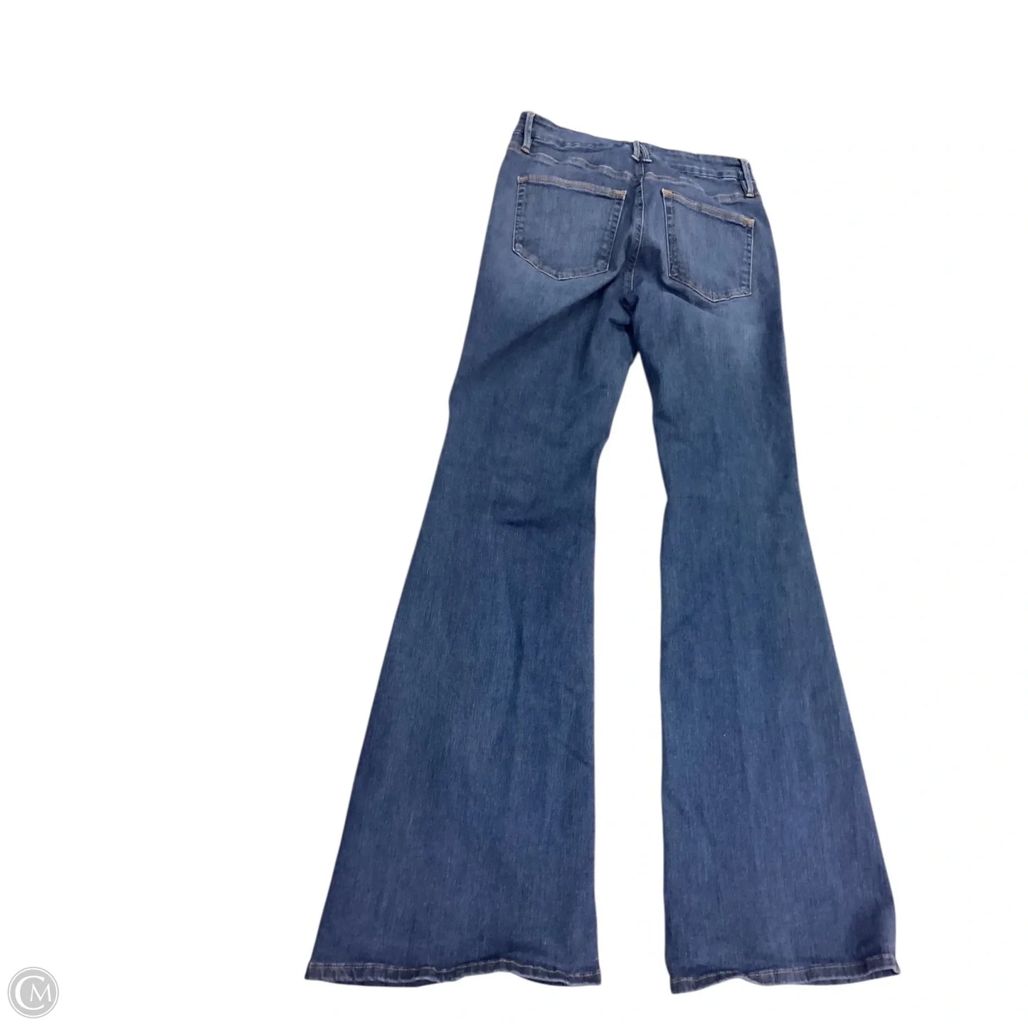 Jeans Flared By Good American In Blue Denim, Size: 8