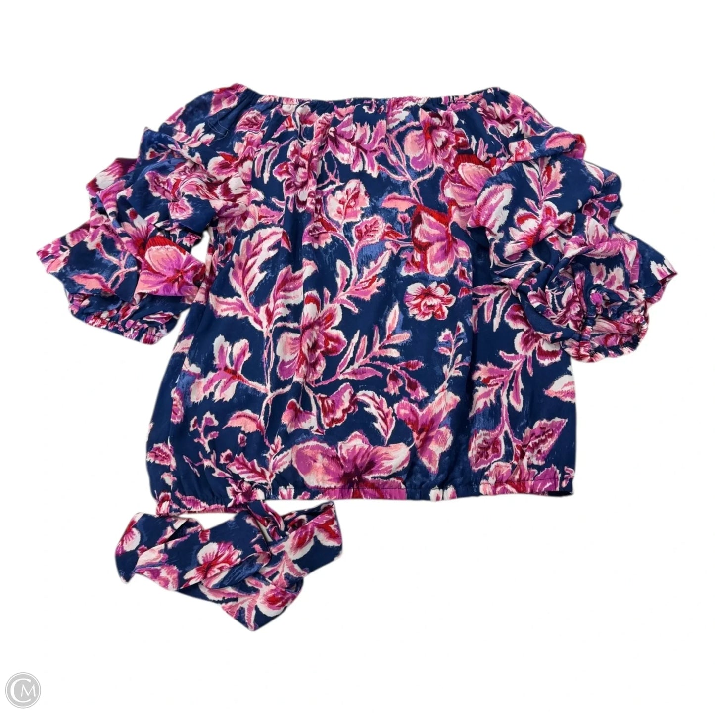 Top 3/4 Sleeve By Cece In Pink & Purple, Size: M