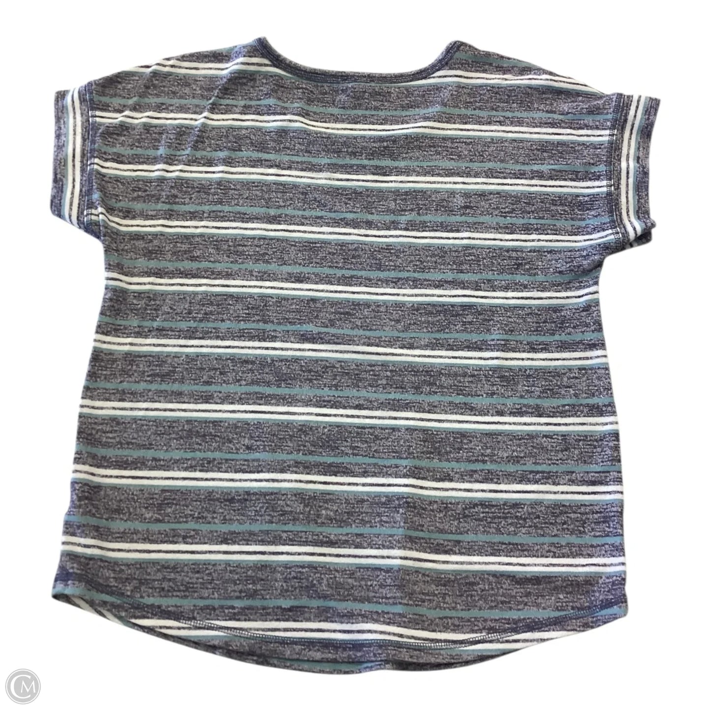 Top Short Sleeve By Talbots In Striped Pattern, Size: M