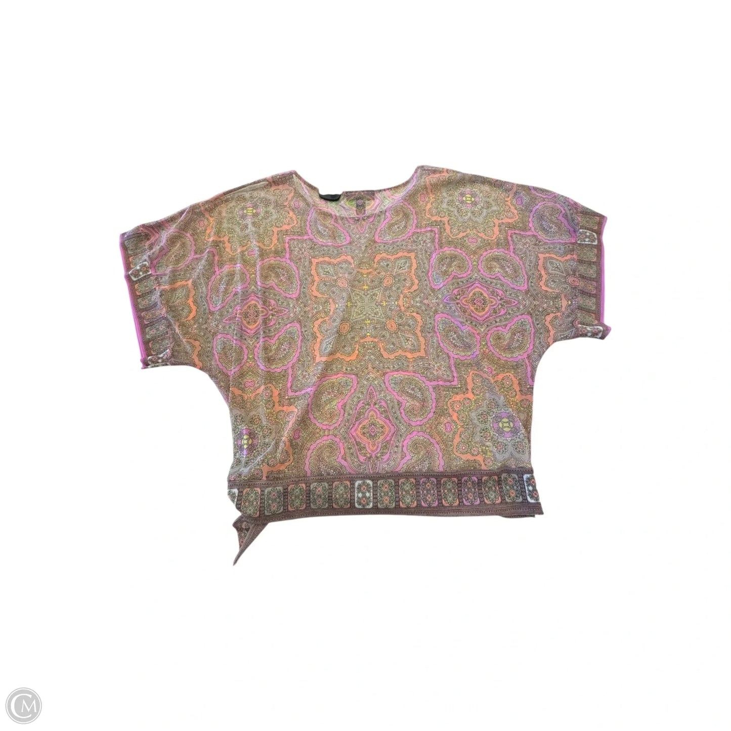 Top Short Sleeve By Inc In Paisley Print, Size: 1x