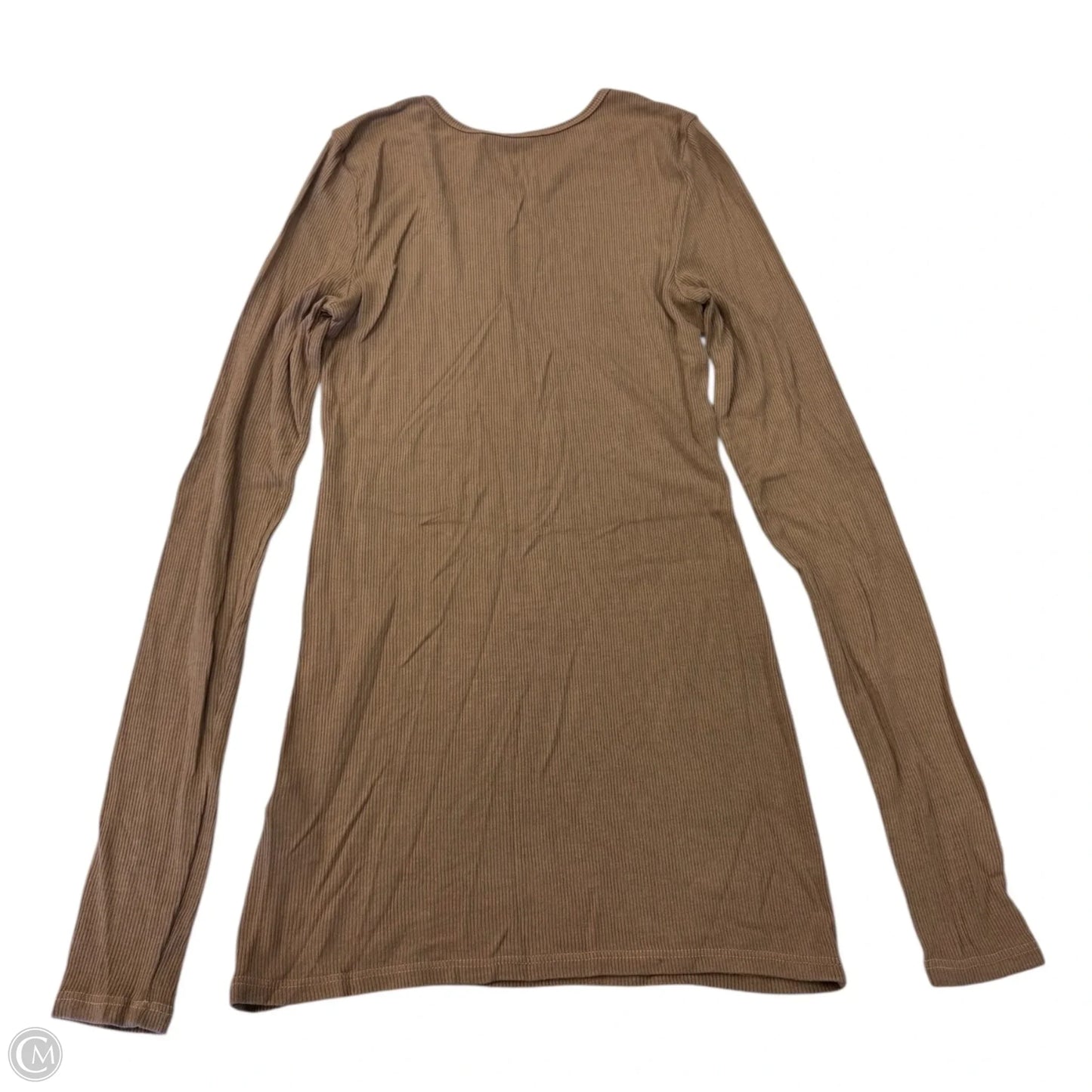Top Long Sleeve Basic By Clothes Mentor In Beige, Size: S