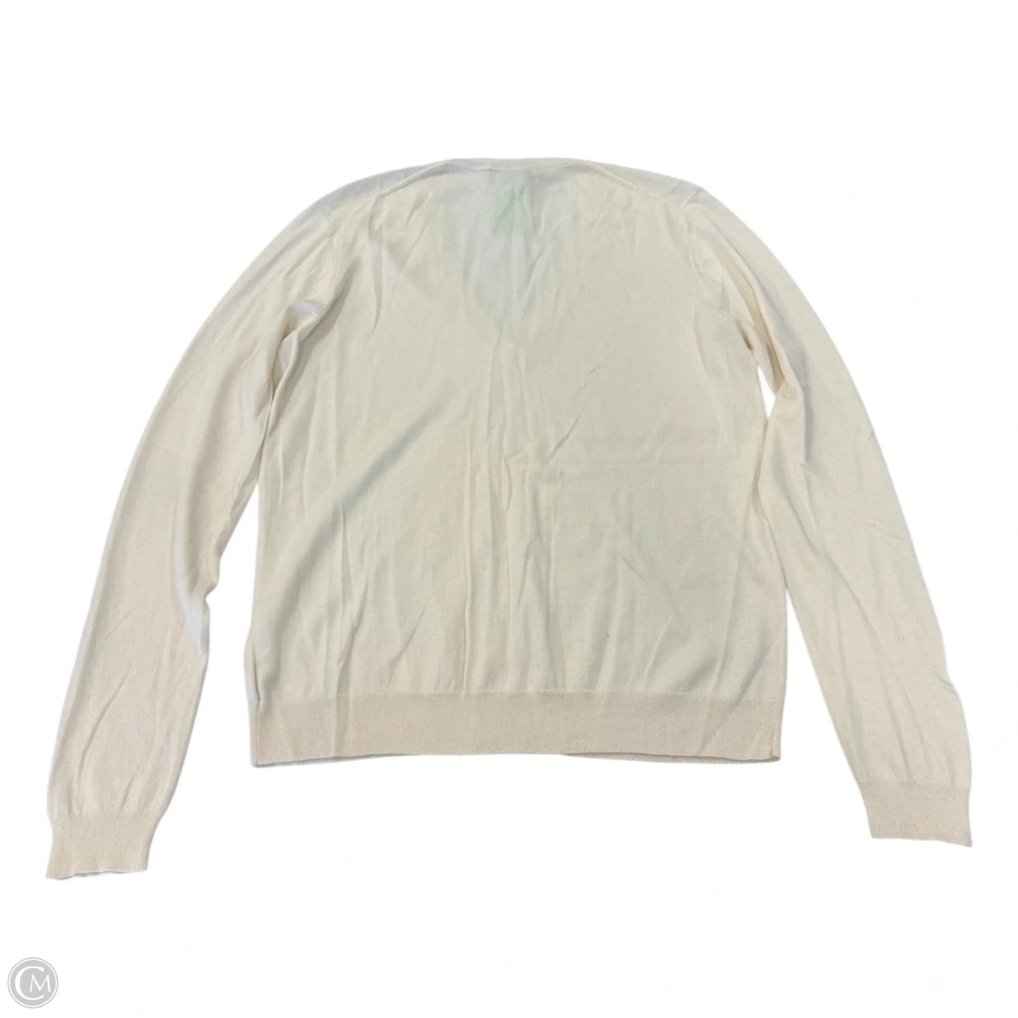 Top Long Sleeve Basic By Theory In Cream, Size: L