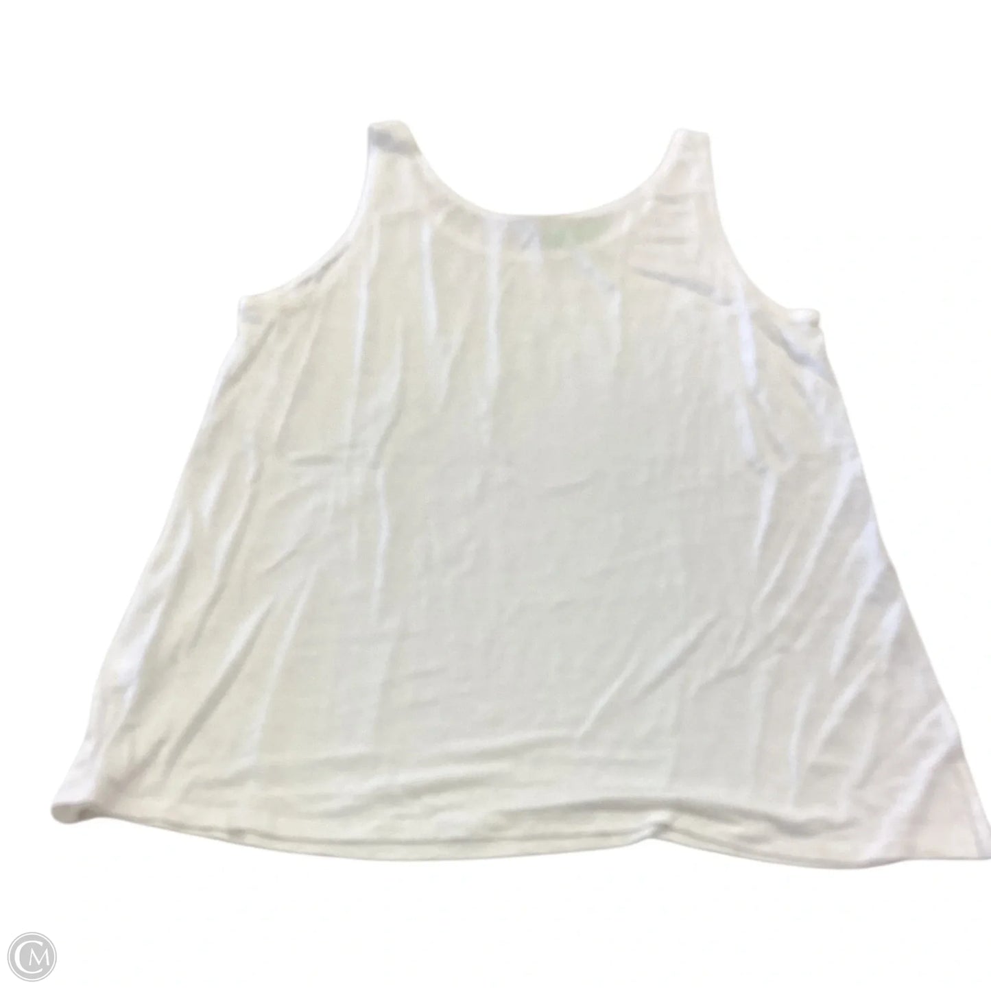 Top Sleeveless By Eileen Fisher In Silver & White, Size: L