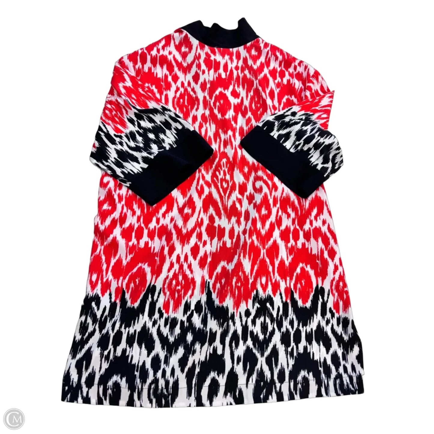 Kimono By Chicos In Black & Orange
