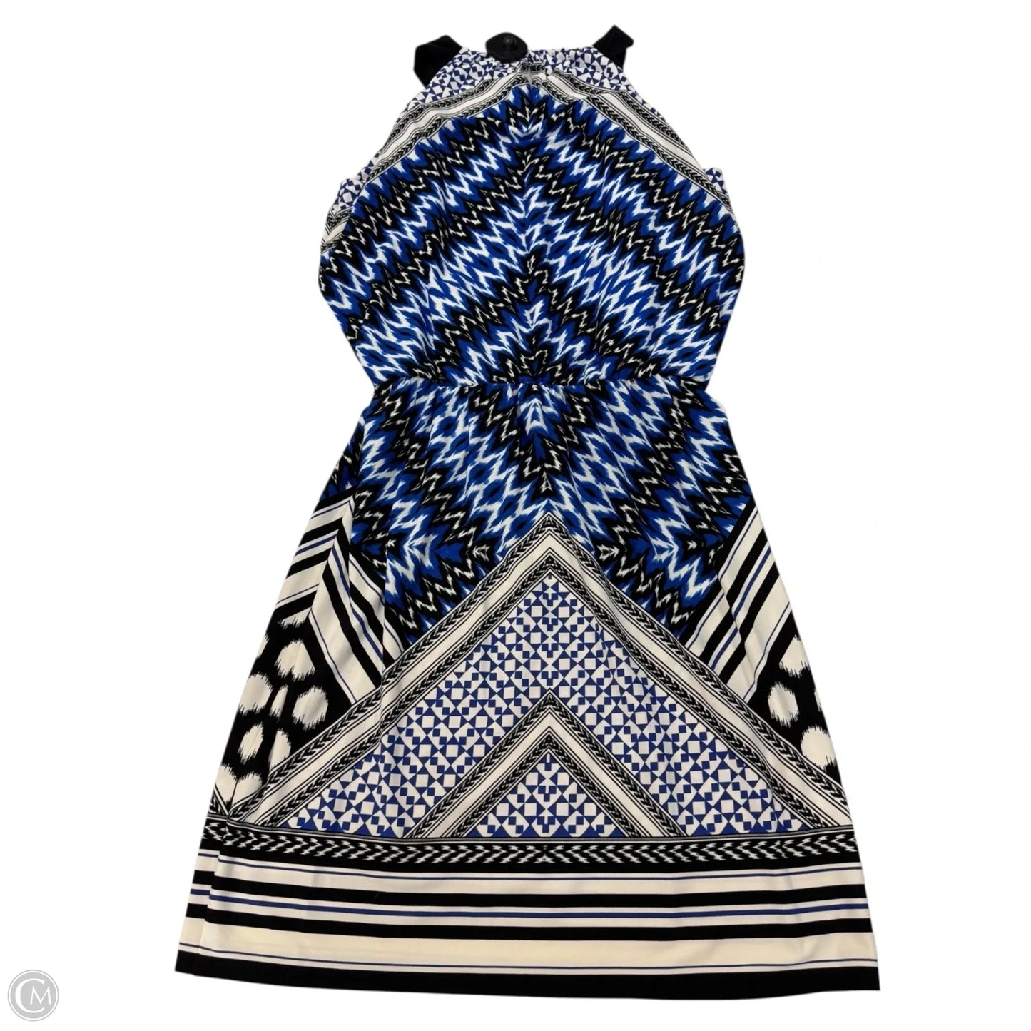Dress Casual Midi By London Times In Black & Blue, Size: 8