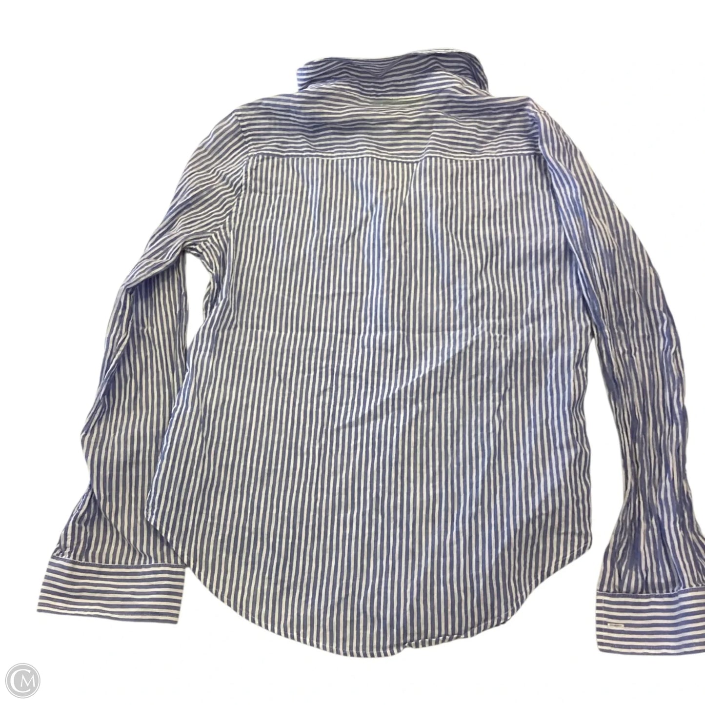 Top Long Sleeve Designer By Lilly Pulitzer In Blue & White, Size: Xs