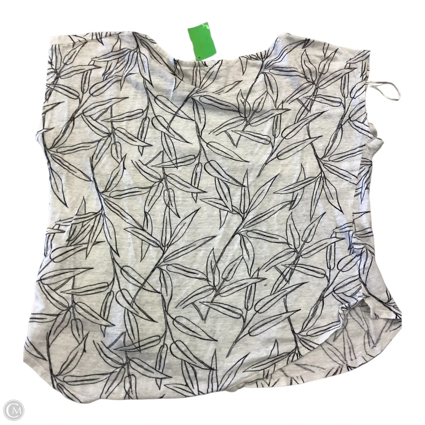 Top Short Sleeve By Cynthia Rowley In Black & Cream, Size: L