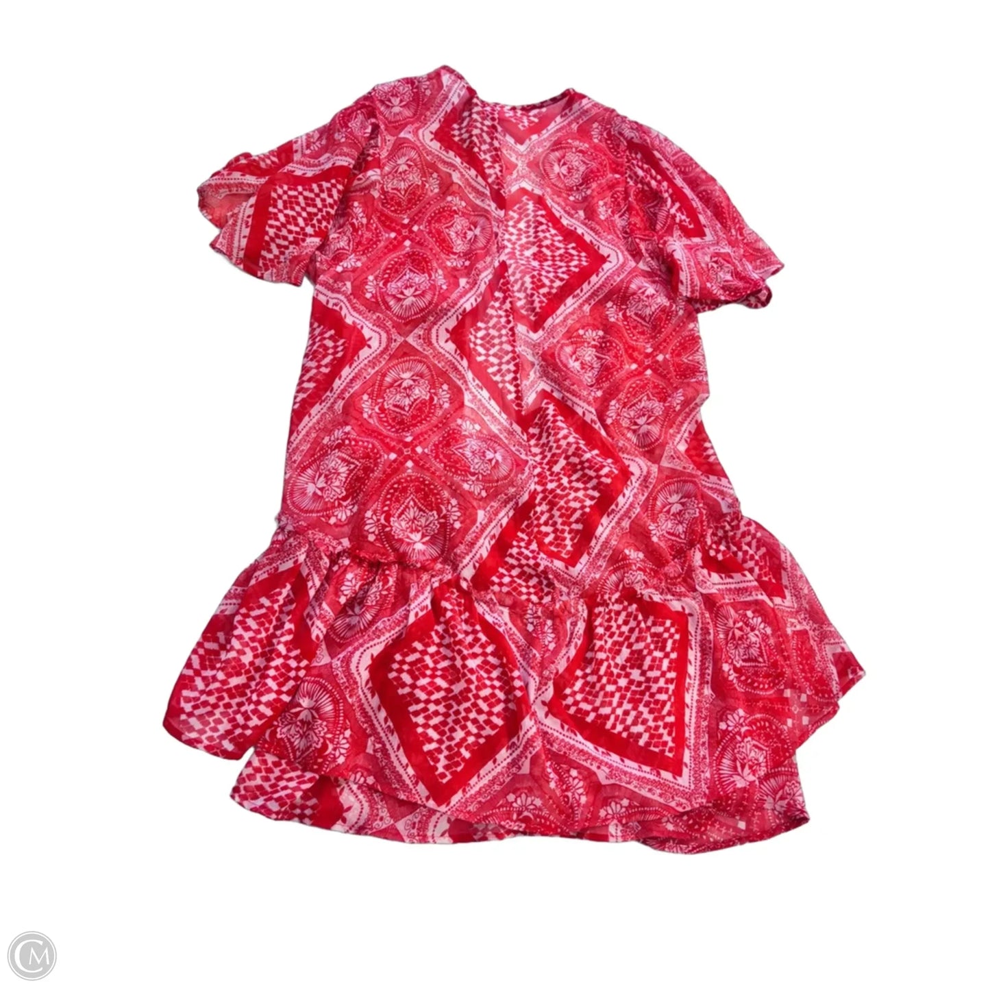 Kimono By Abound In Cream & Red, Size: Xs