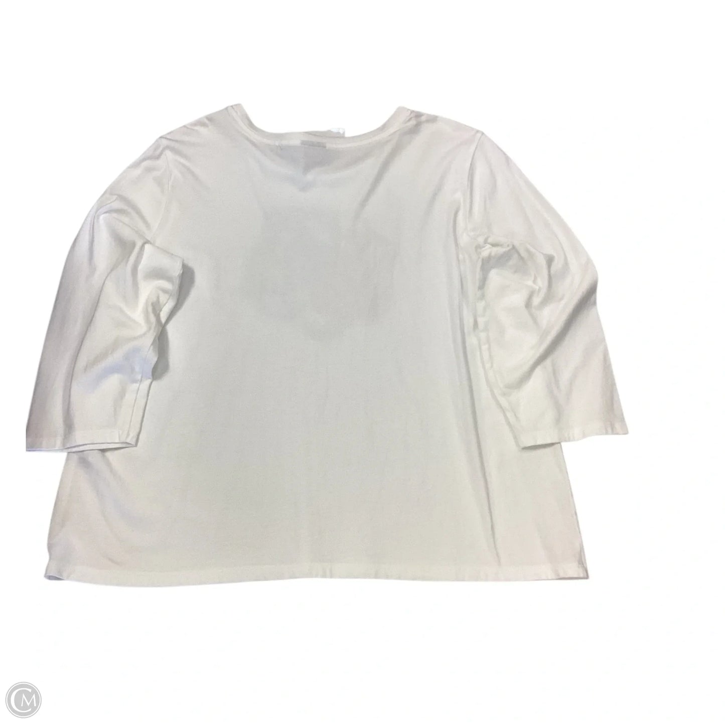 Top Long Sleeve By Chicos In Black & White, Size: Xl