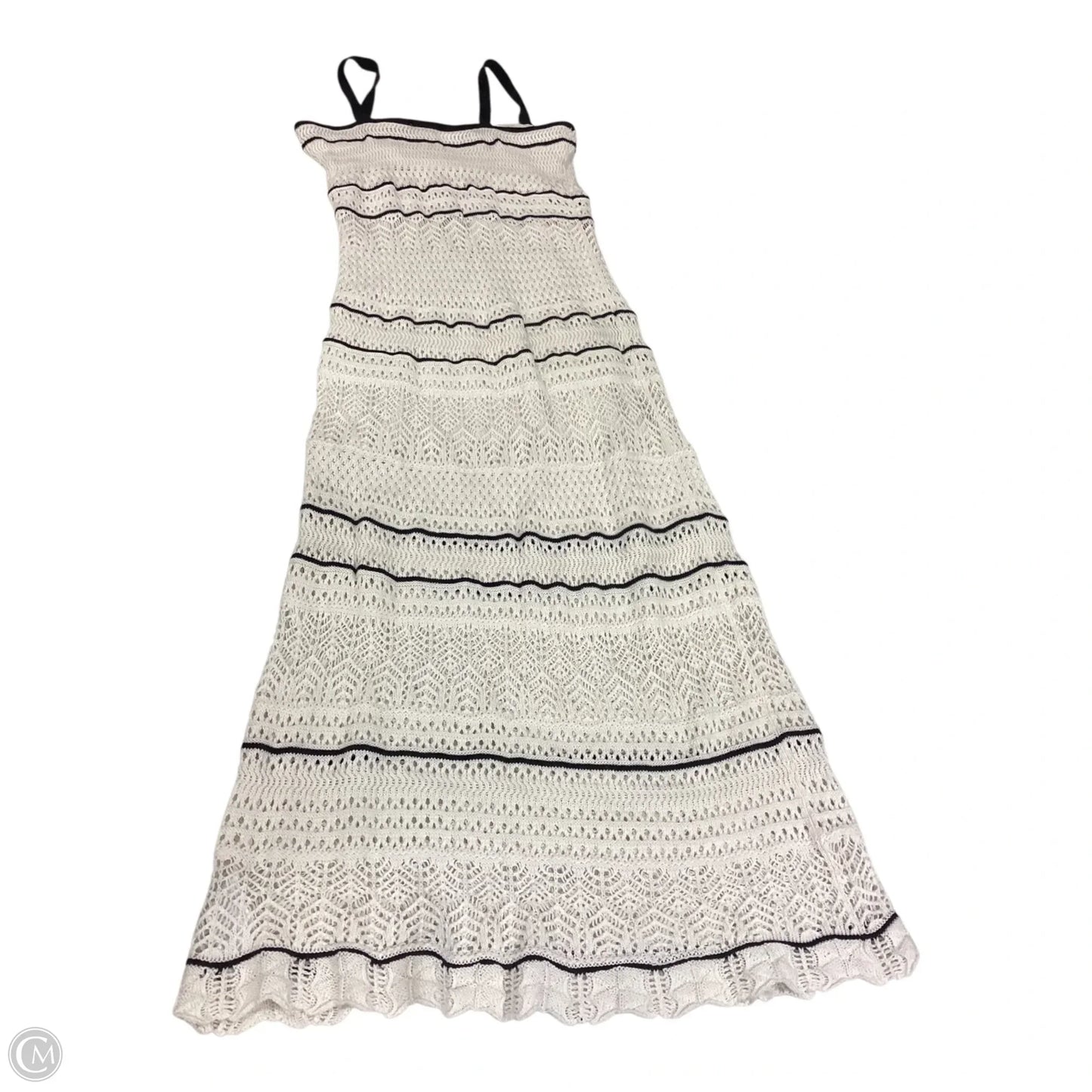 Dress Casual Maxi By Abercrombie And Fitch In Black & Cream, Size: L