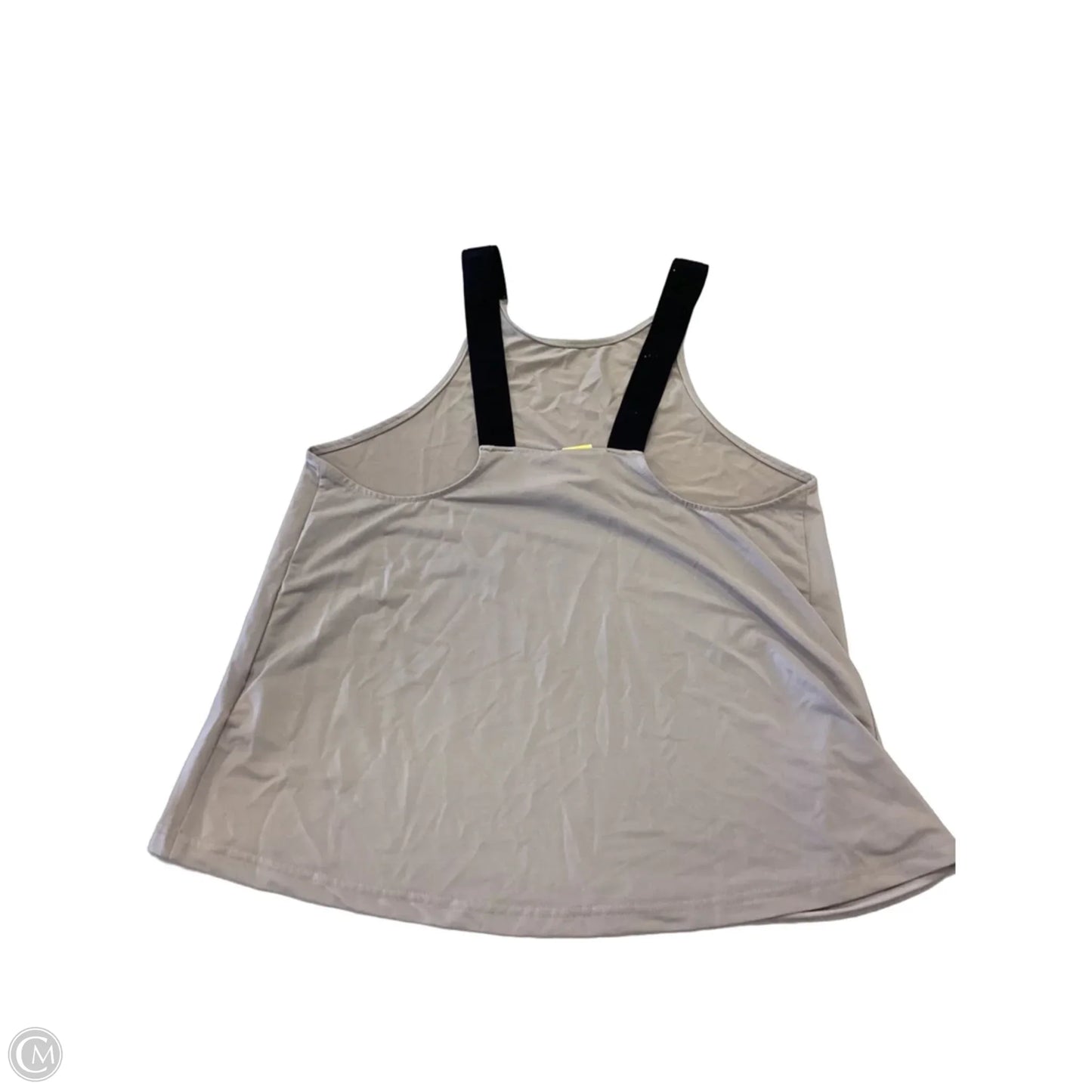 Athletic Tank Top By Nike Apparel In Black & Tan, Size: S