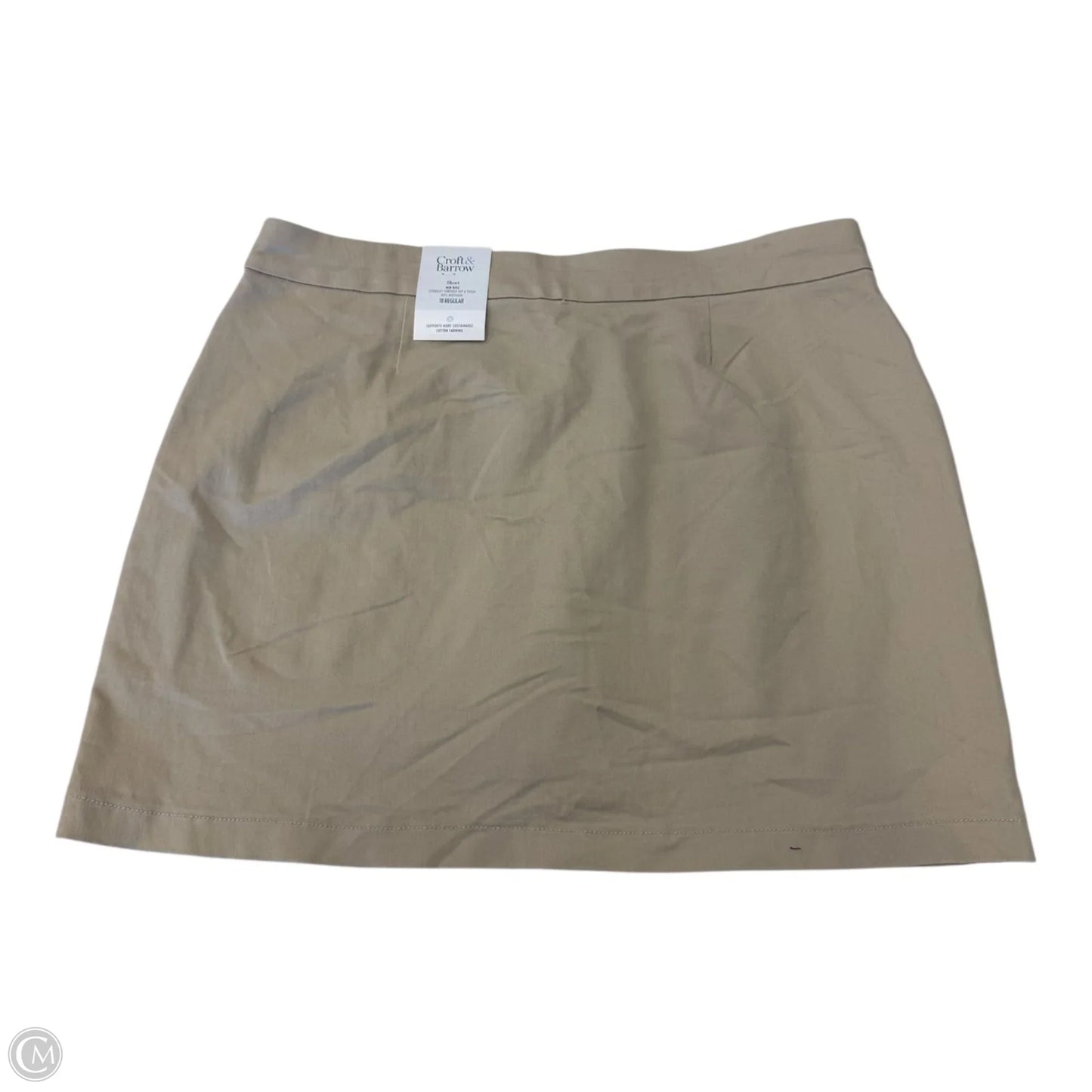 Skort By Croft And Barrow In Beige, Size: 18