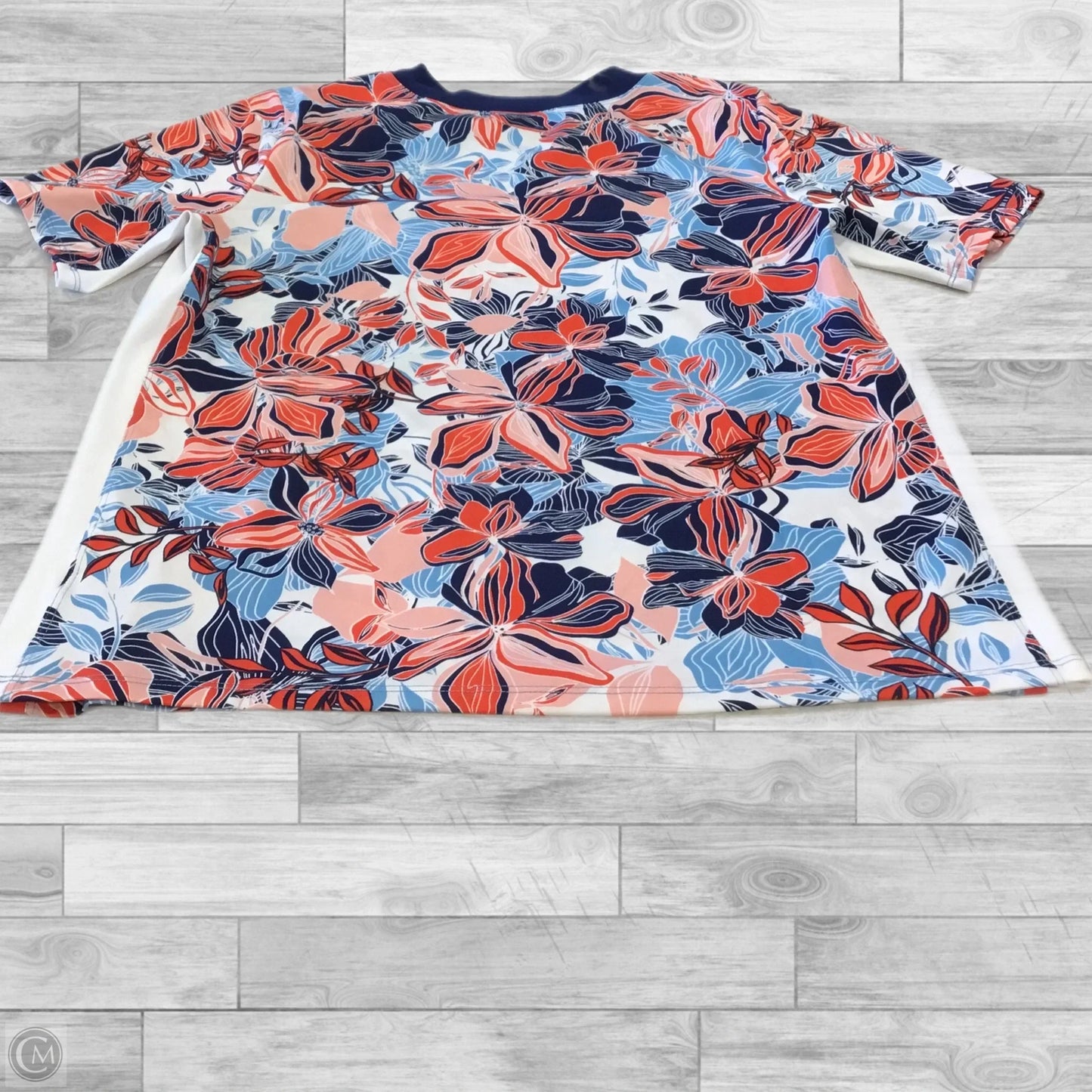 Athletic Top Short Sleeve By Tail In Blue & Orange, Size: M