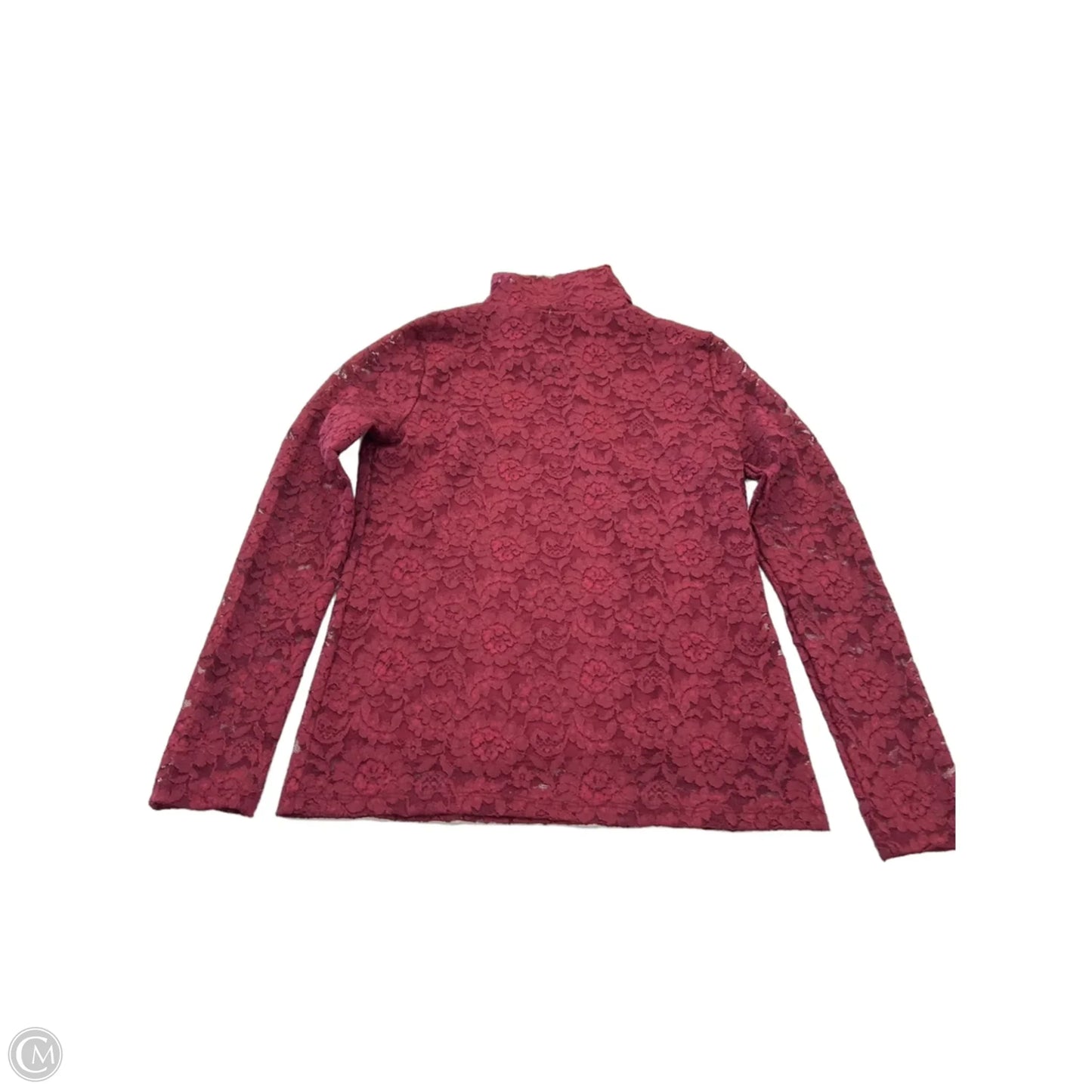 Top Long Sleeve By Talbots In Maroon, Size: Xs
