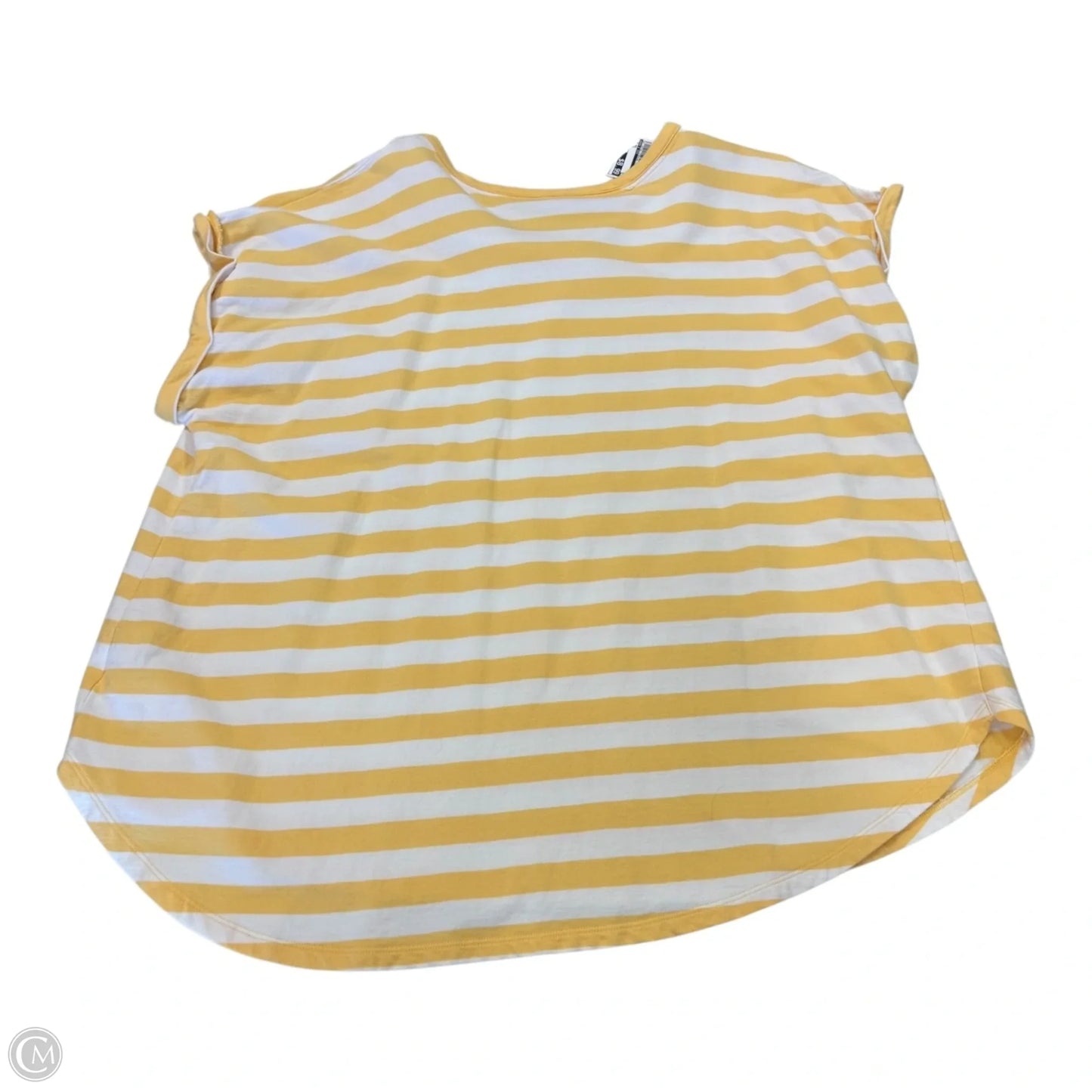 Top Short Sleeve By Ava & Viv In Striped, Size: 2x