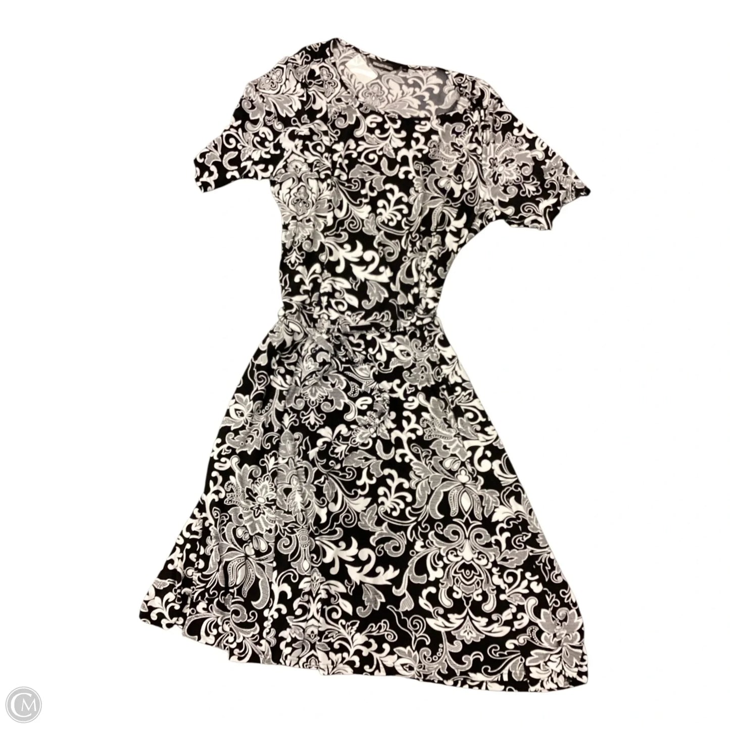 Dress Casual Midi By Nina Leonard In Black & White, Size: 3x