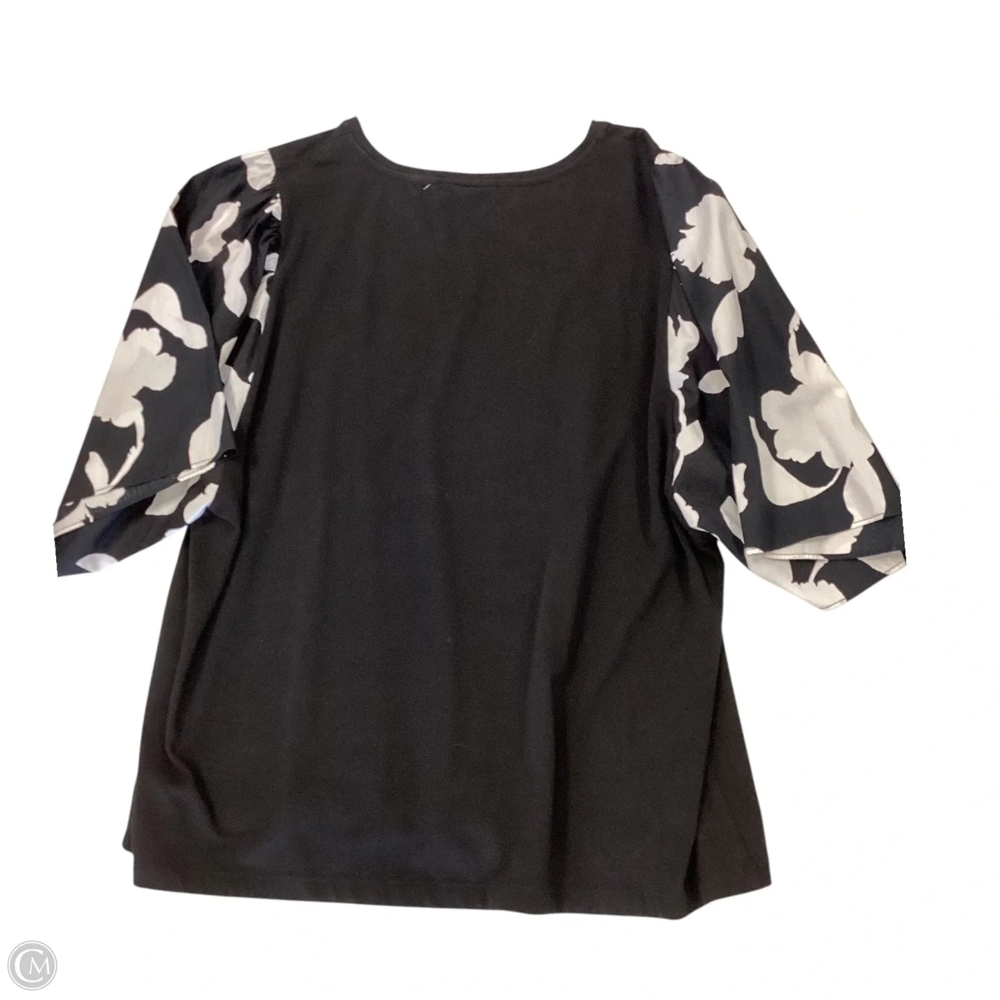 Top Short Sleeve By Chicos In Black, Size: Xl