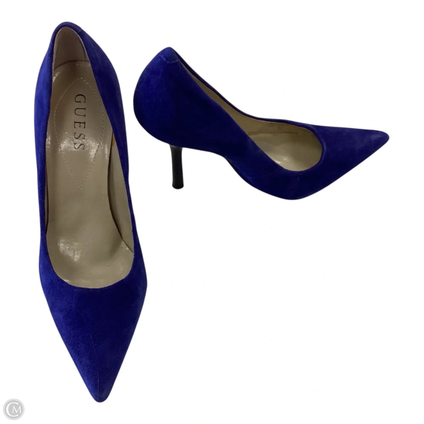 Shoes Heels Stiletto By Guess In Blue, Size: 7.5