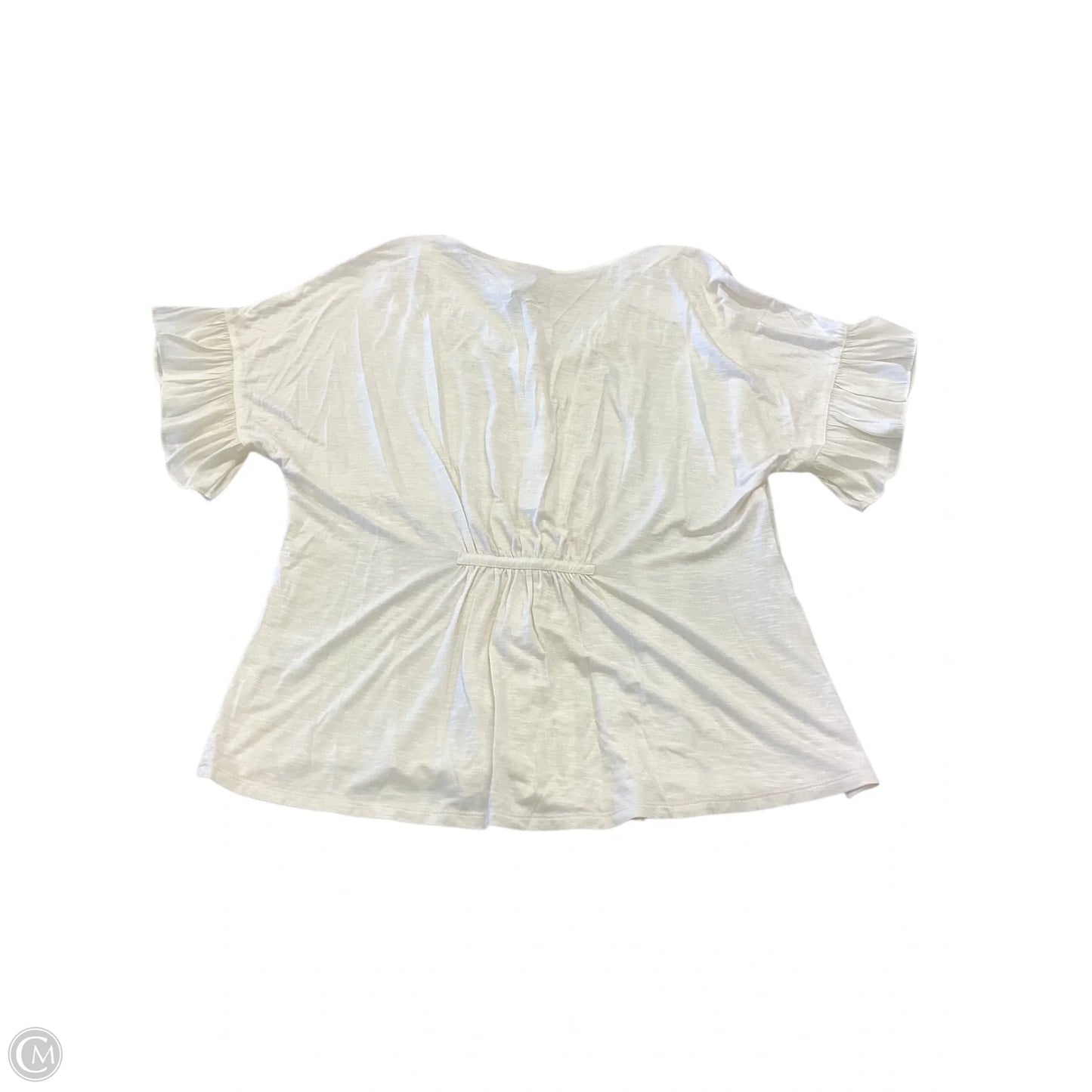 Top Short Sleeve By Dolan Left Coast In White, Size: L