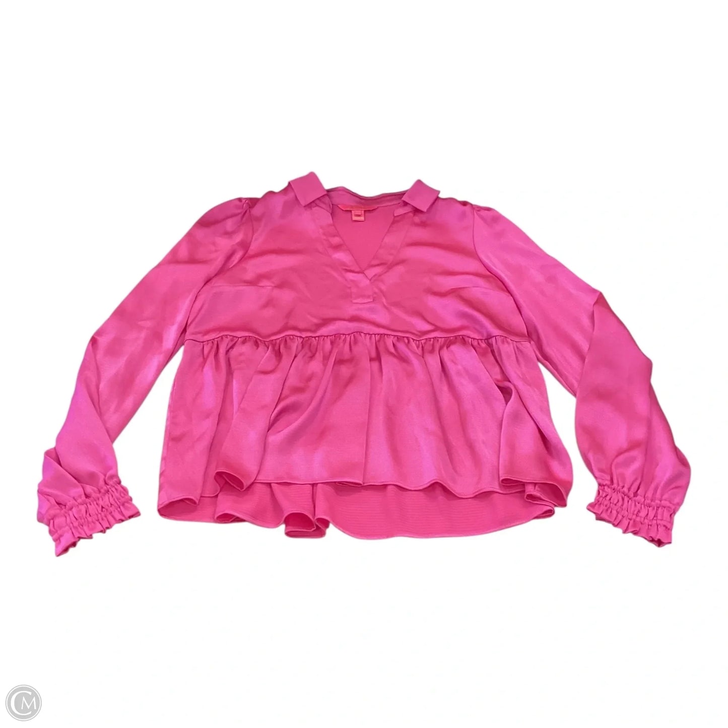 Top Long Sleeve Designer By Lilly Pulitzer In Pink, Size: 8