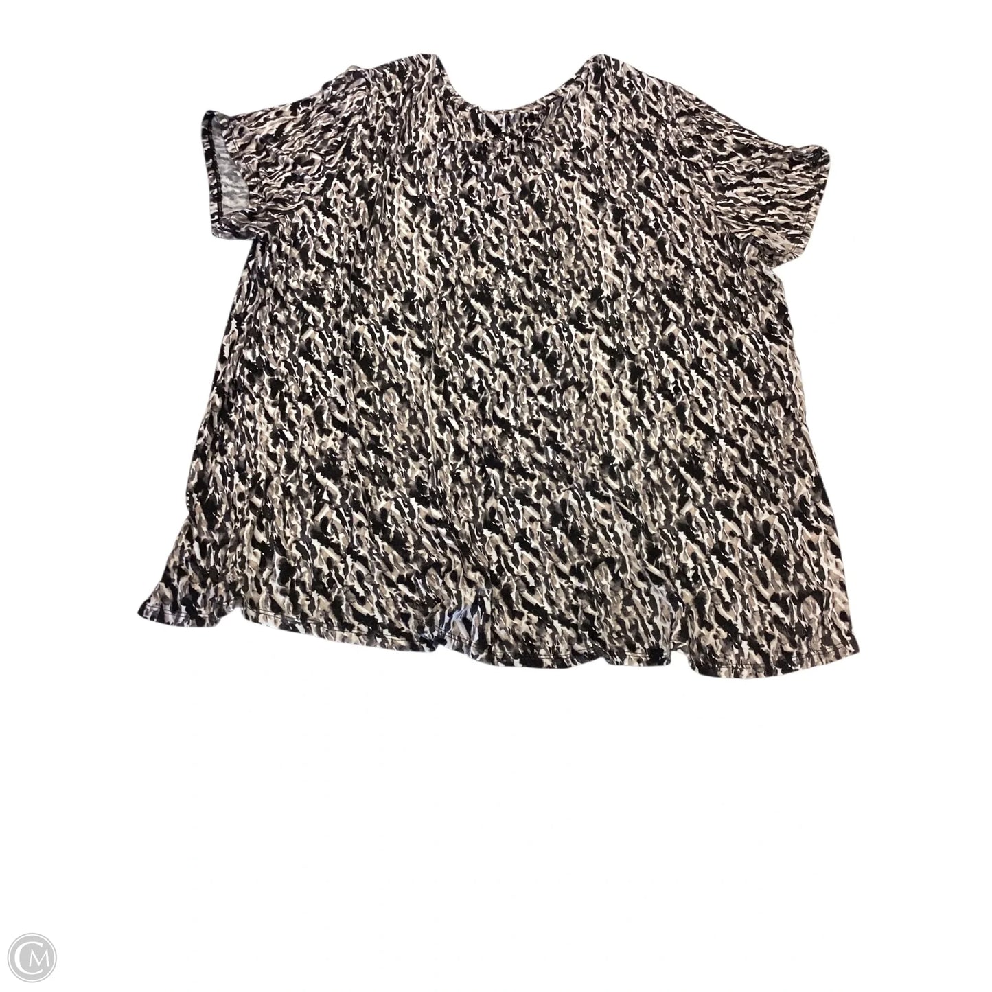 Top Short Sleeve Basic By Evri In Multi-colored, Size: 2x