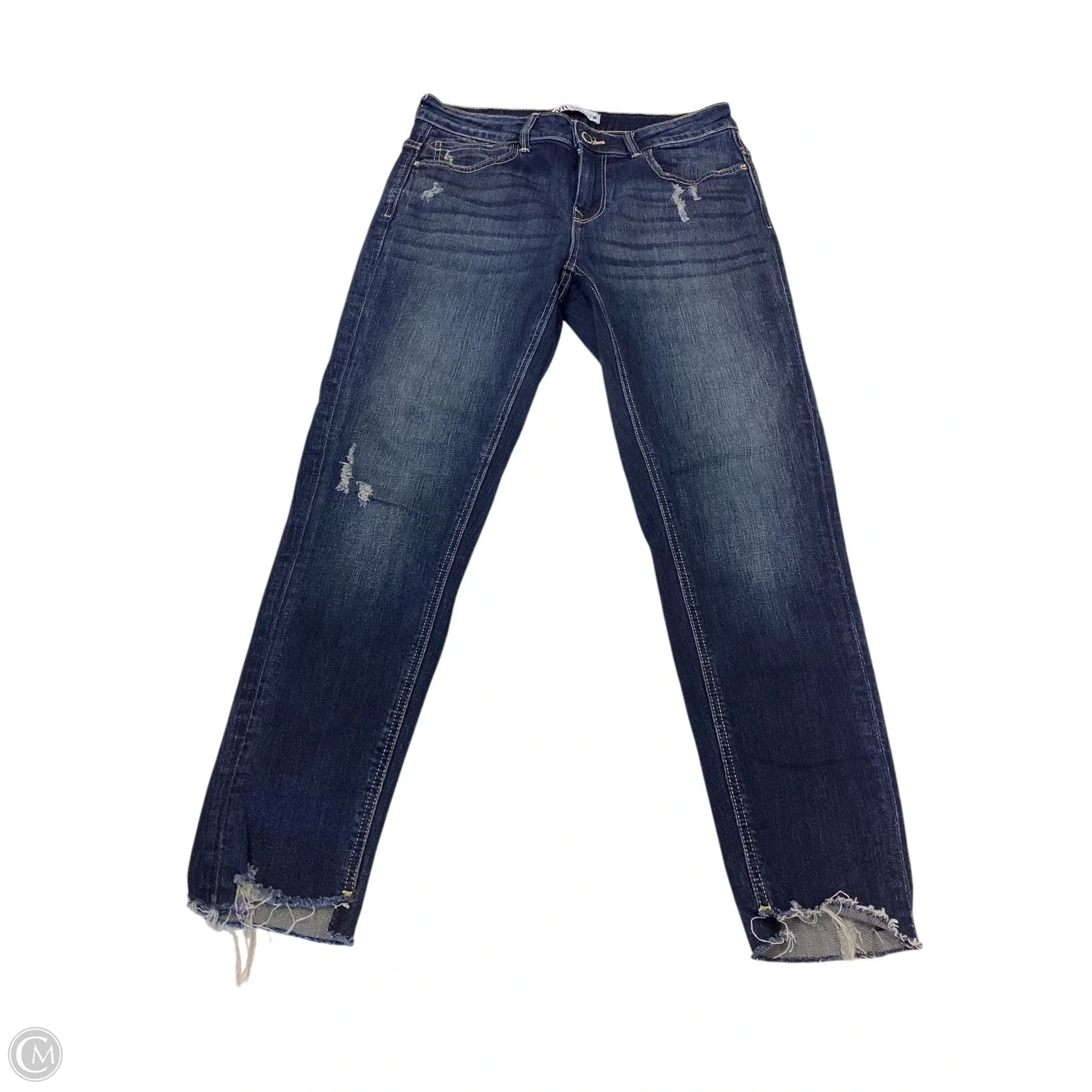 Jeans Skinny By Zara In Blue Denim, Size: 8