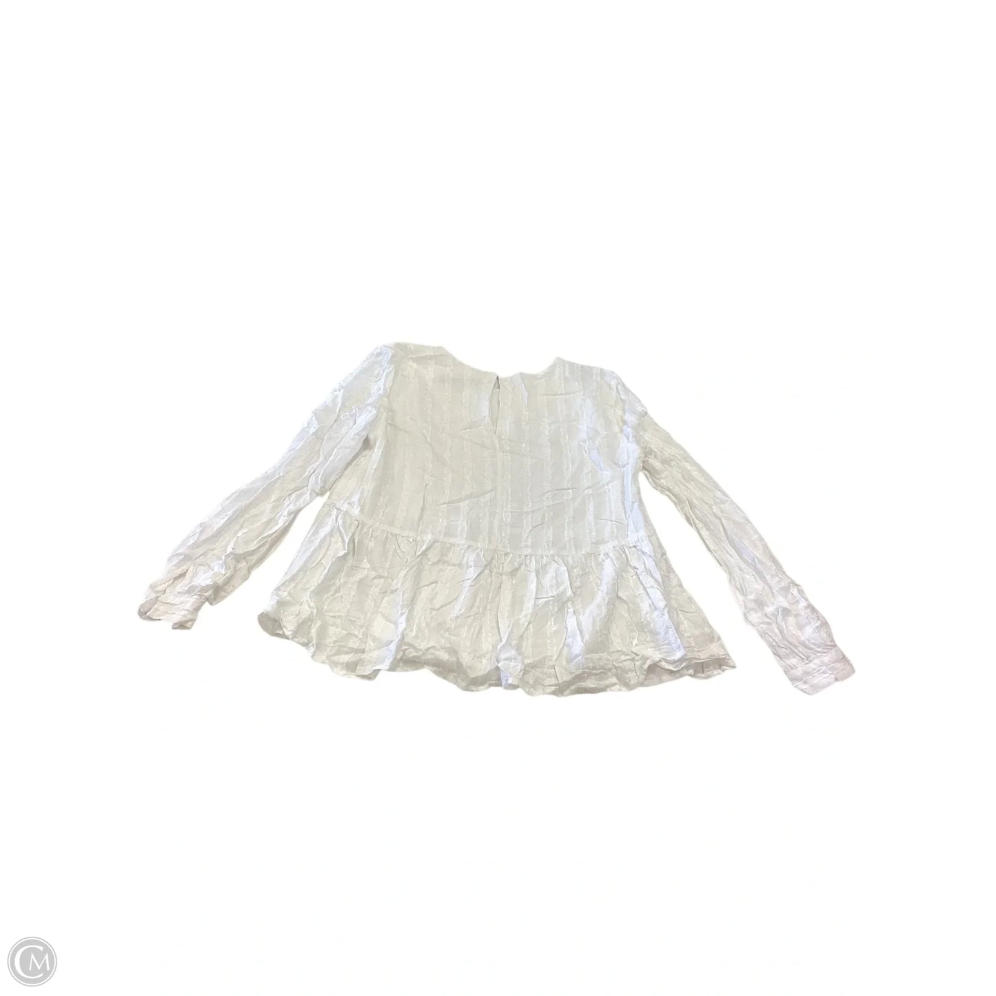 Top Long Sleeve By Loft In White, Size: S