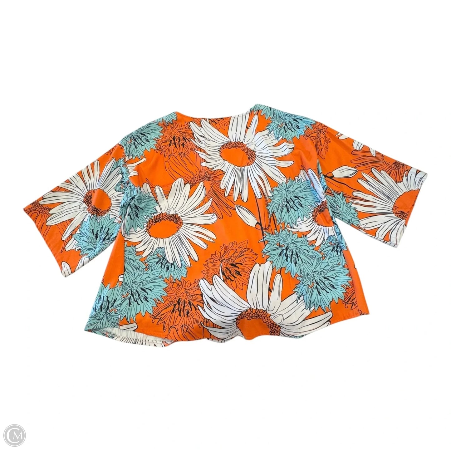 Top Short Sleeve By Clothes Mentor In Floral Print, Size: L