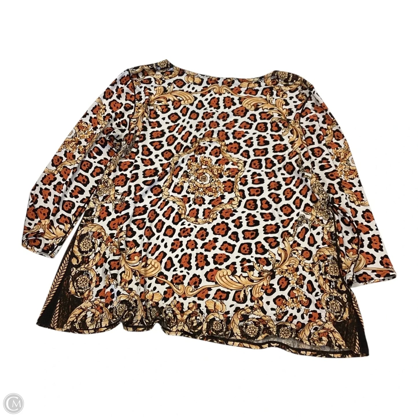 Top 3/4 Sleeve By Cmc In Animal Print, Size: Xl