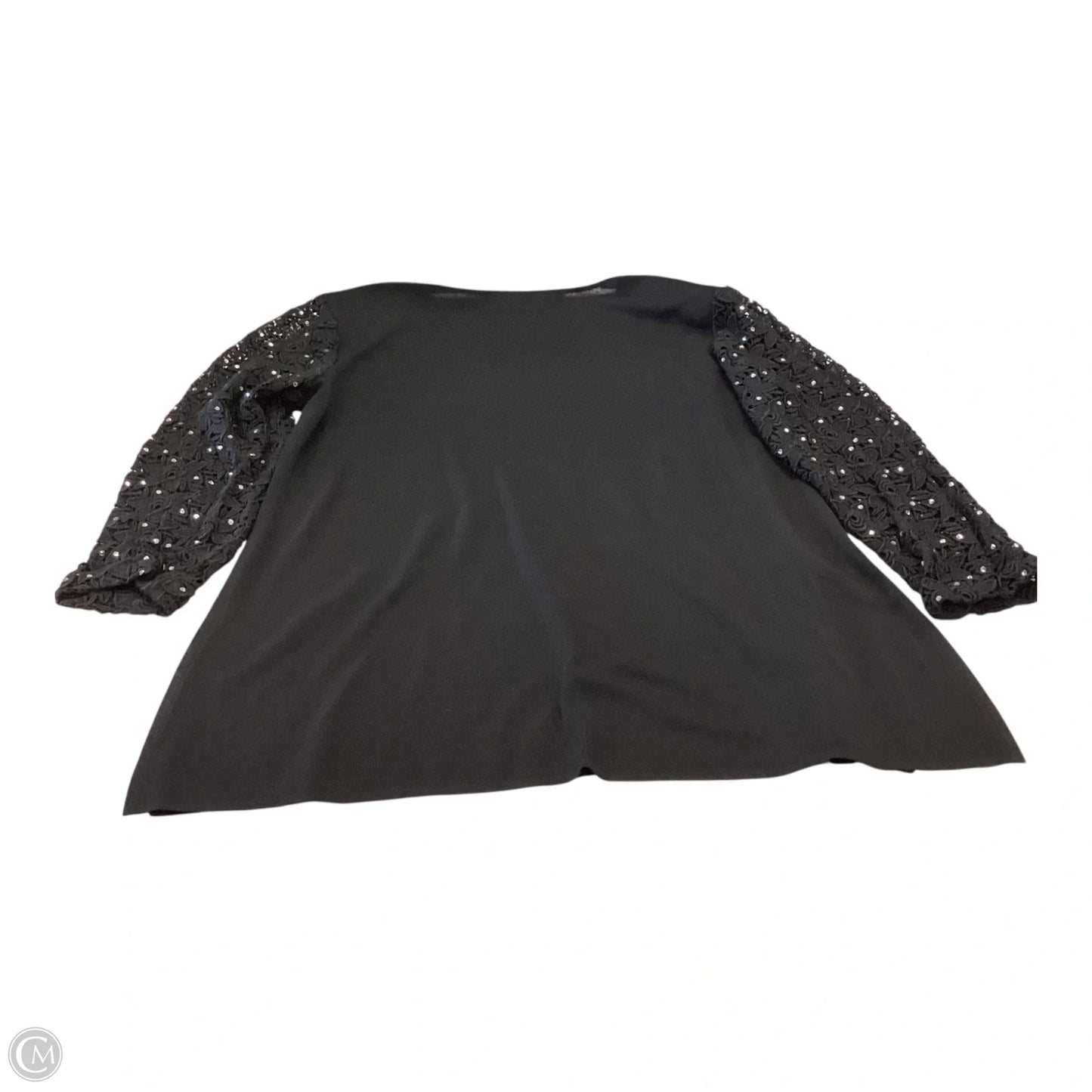 Top Long Sleeve By Misook In Black, Size: Xl